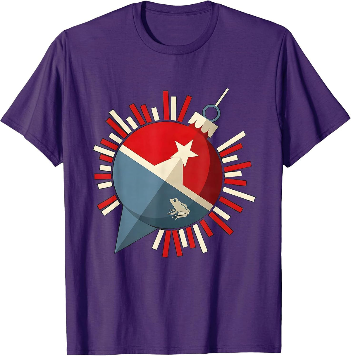 Puerto Rican Christmas Ornament Heritage Family Pride T-Shirt - Purple