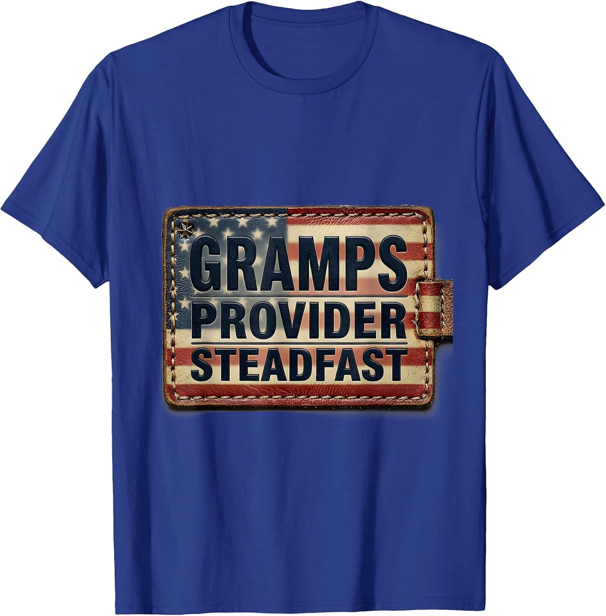 Men's Gramps Provider Steadfast Vintage Patriotic Grandpa Father's T-Shirt - Royal Blue