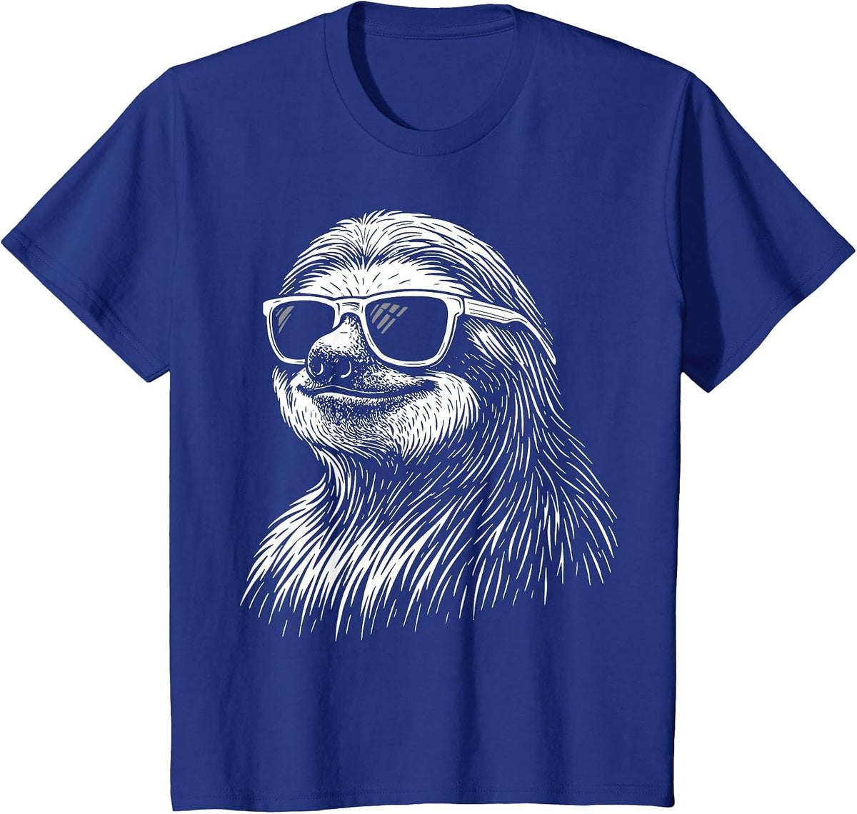 Sloth Sunglasses T-Shirt - Royal Blue