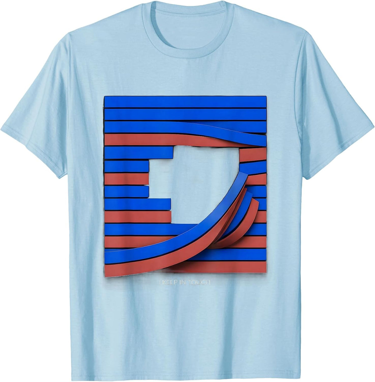 Men's I Keep In Touch Funny Ham Radio Operator Hobbyist Humor T-Shirt - Baby Blue