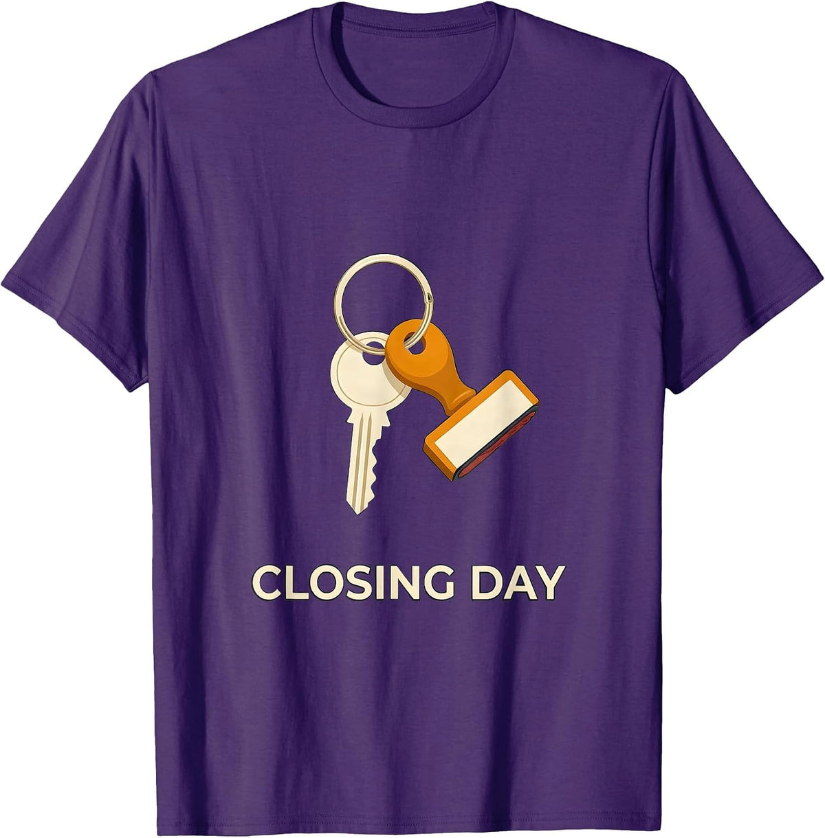 Men's Closing Day Realtor Real Estate Agent Humor Gift T-Shirt - Purple