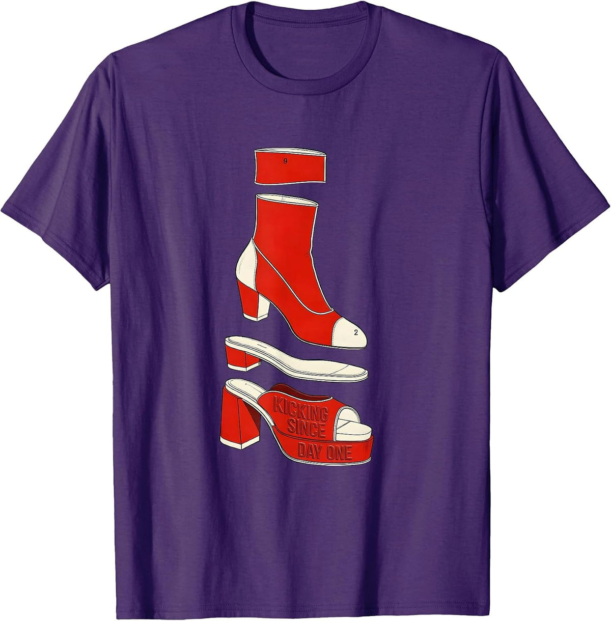 Showgirl Kicking Since Day One Stage Design T-Shirt - Purple