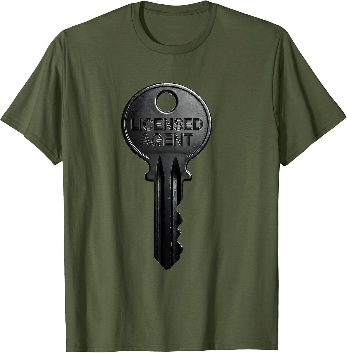 Licensed Agent Funny Realtor Real Estate Agent Gift T-Shirt - Olive Green