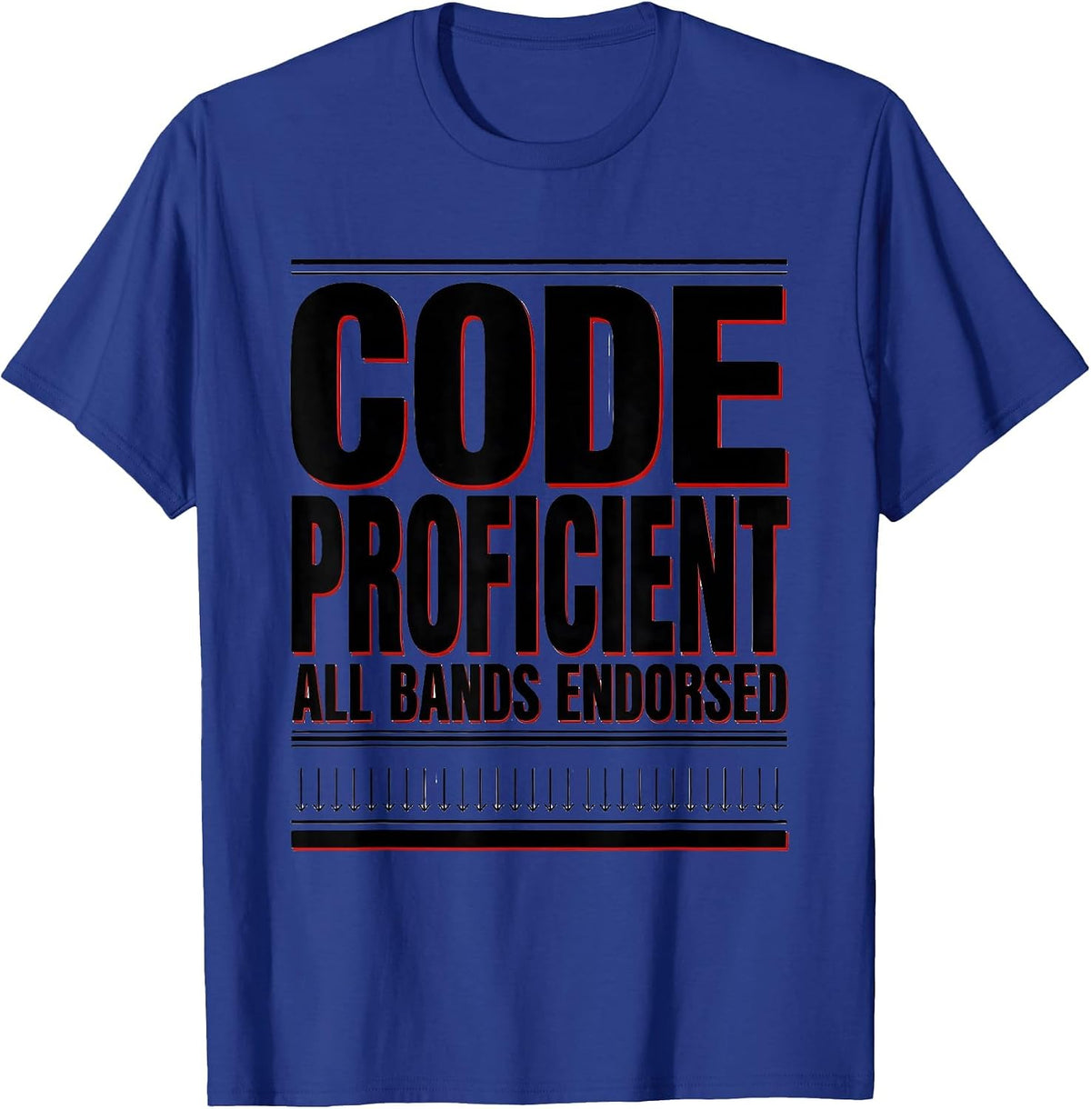 Men's Code Proficient All Bands Endorsed Funny Ham Radio Operator T-Shirt - Royal Blue