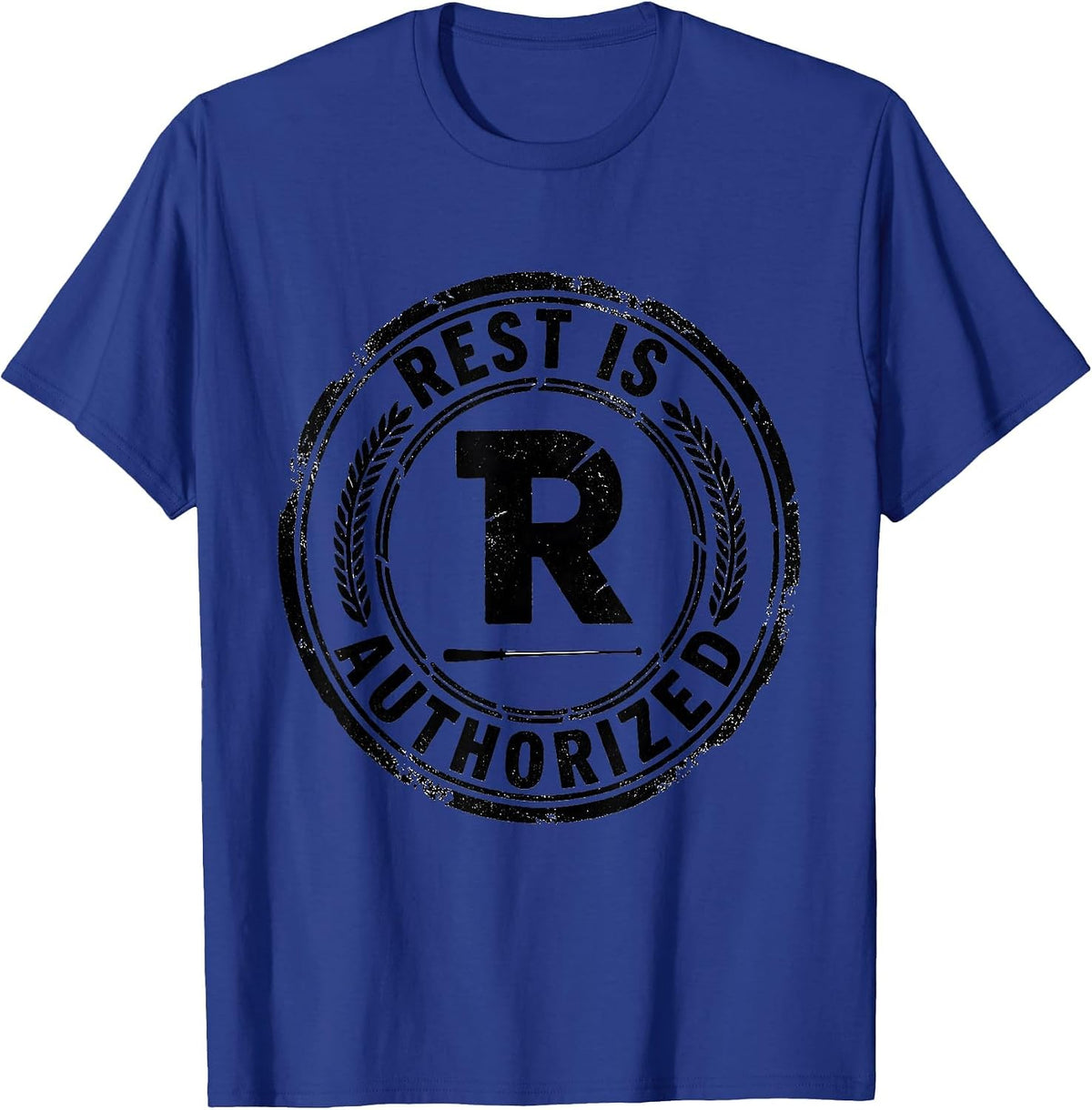 Men's Rest Is Authorized Funny Music Teacher Gift Humor T-Shirt - Royal Blue