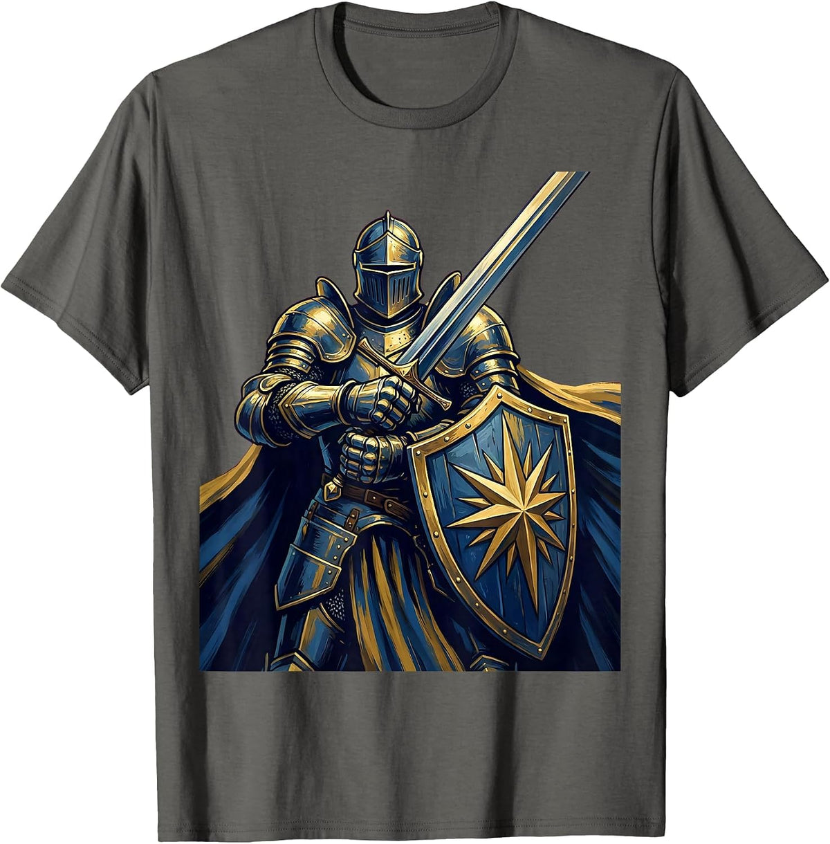 Men's 21st Birthday Triumphant Knight Graphic T-Shirt - Asphalt Grey