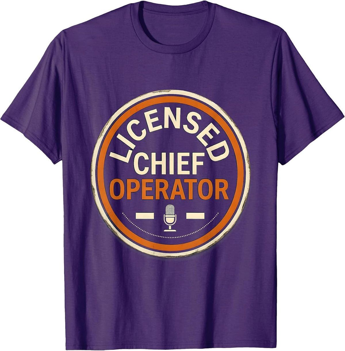 Licensed Chief Operator Funny Ham Radio Operator Hobbyist T-Shirt - Purple