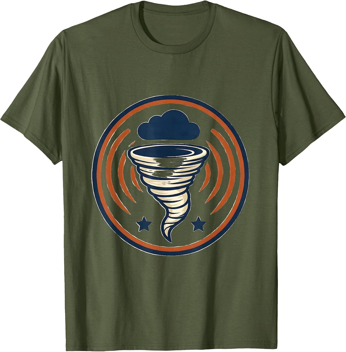 Men's Cheerful Tornado Weather Storm Chaser Meteorology Humor T-Shirt - Olive Green