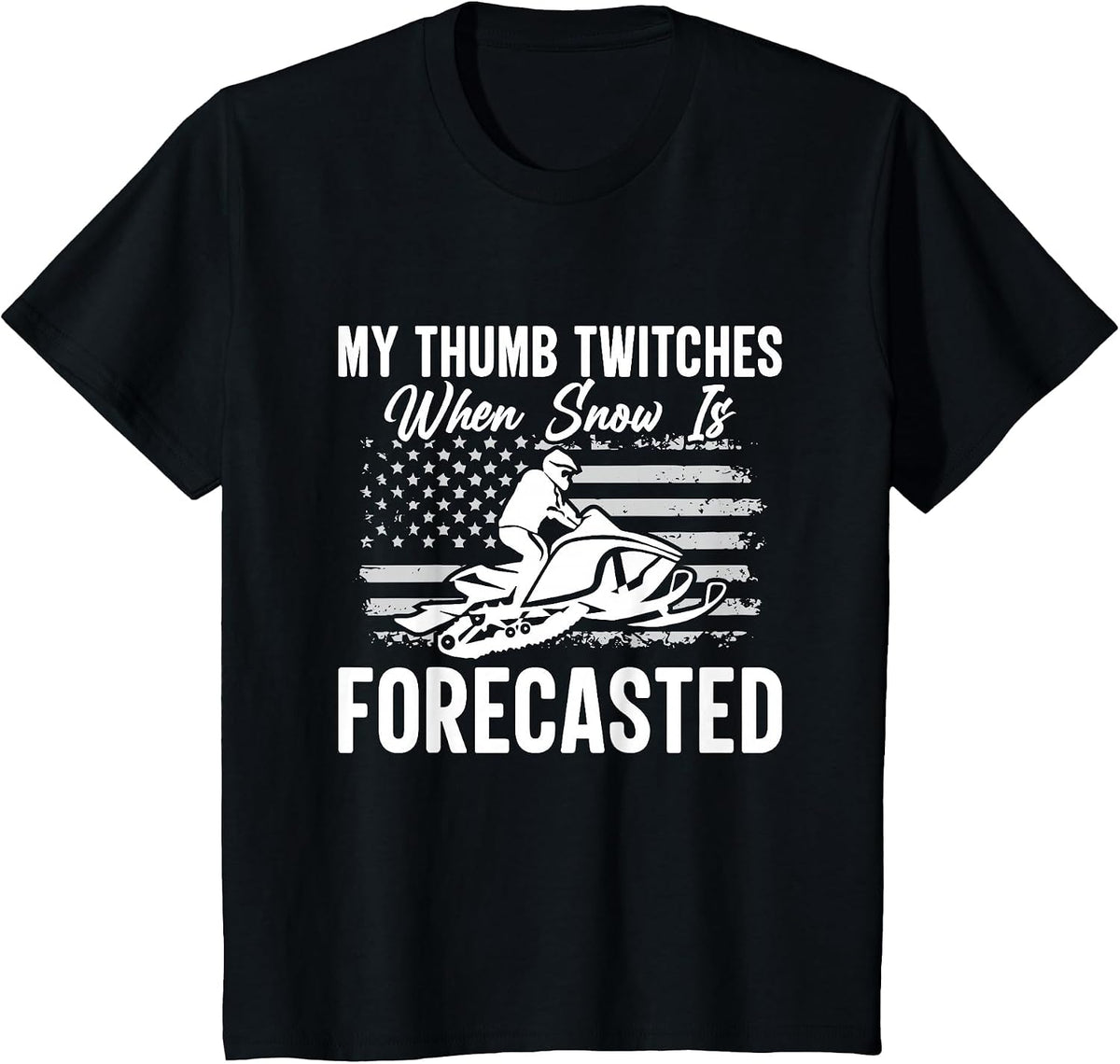 Funny Snowmobile Art for Men Women Snow Mobile Snowmobiling T-Shirt - Black