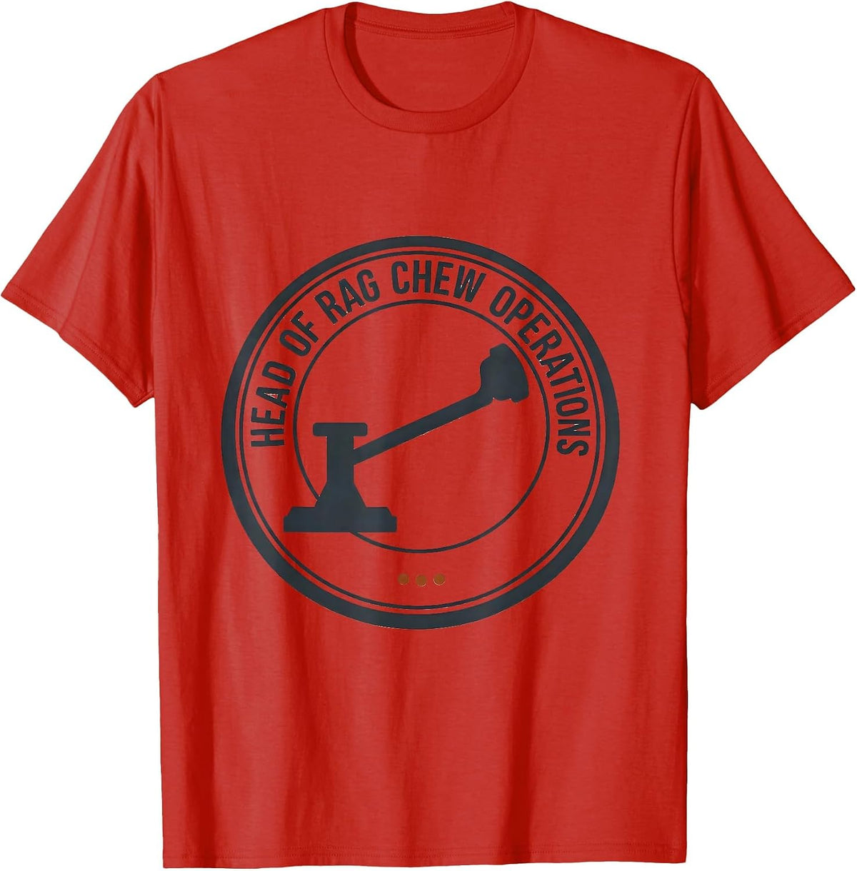 Men's Head Of Rag Chew Operations Funny Ham Radio Operator Humor T-Shirt - Red