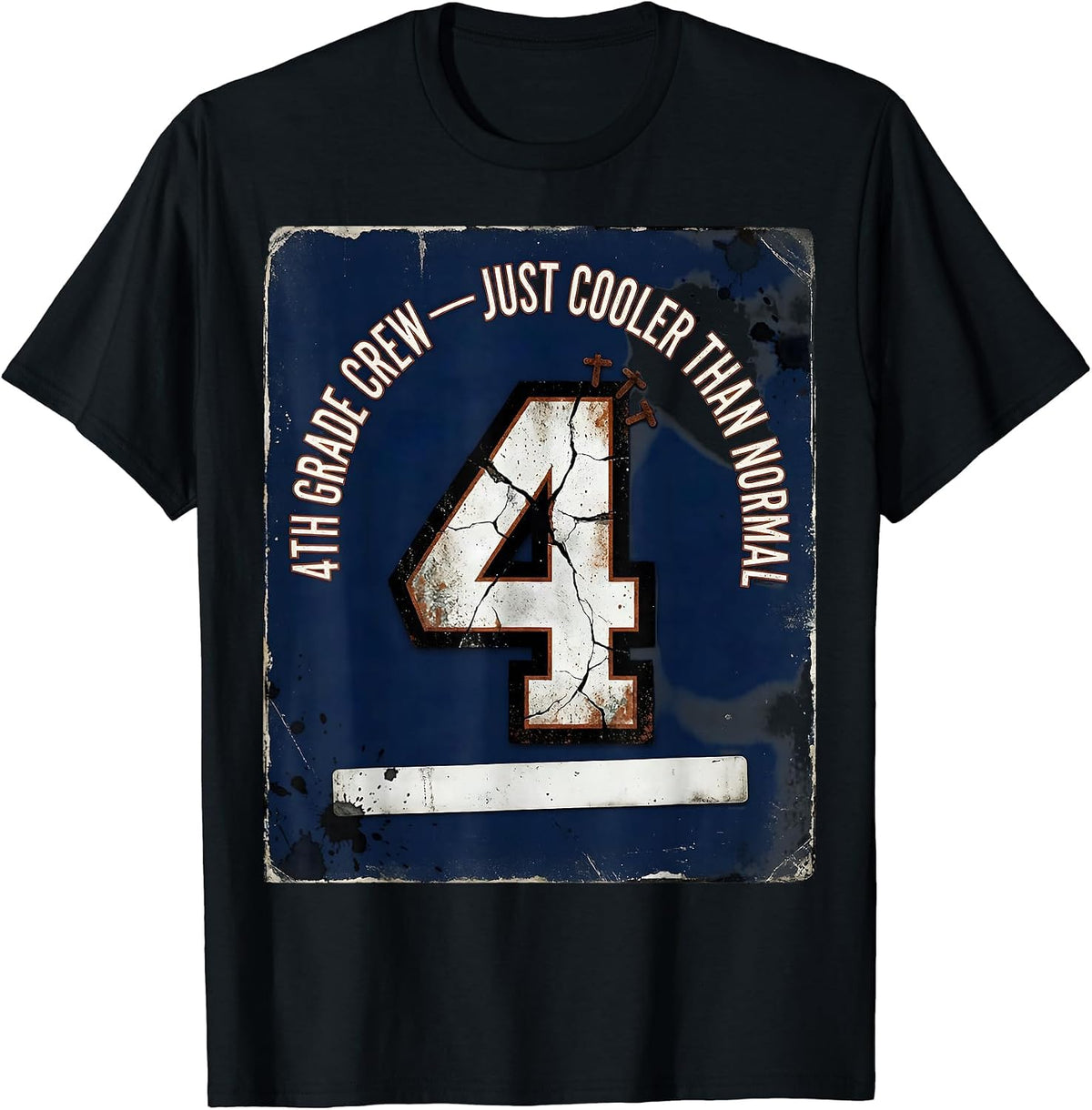 Men's 4th Grade Crew Just Cooler Than Normal Teacher T-Shirt - Black