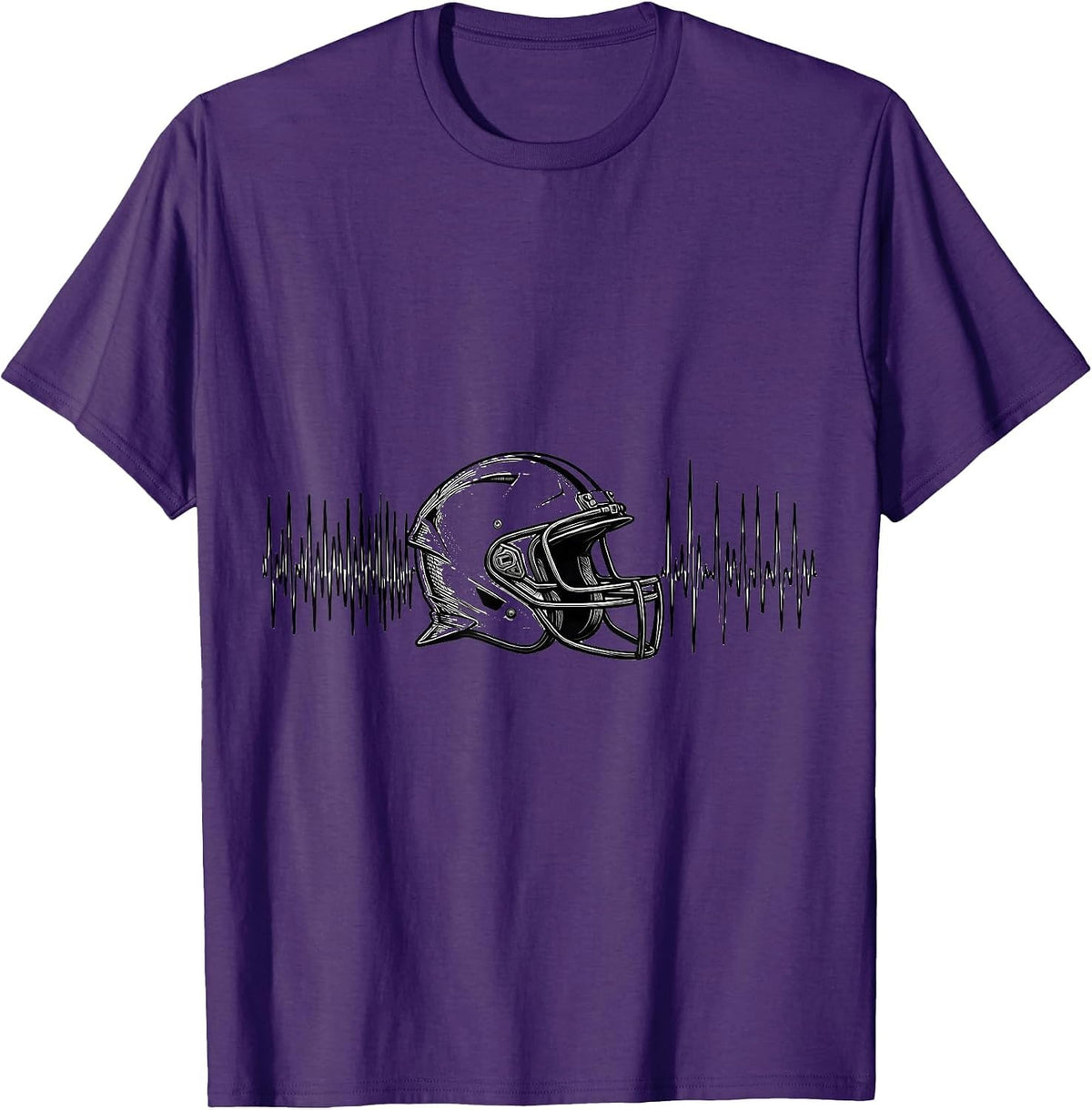 Men's Firefighter Spouse Tick Marks Line Art Tribute T-Shirt - Purple