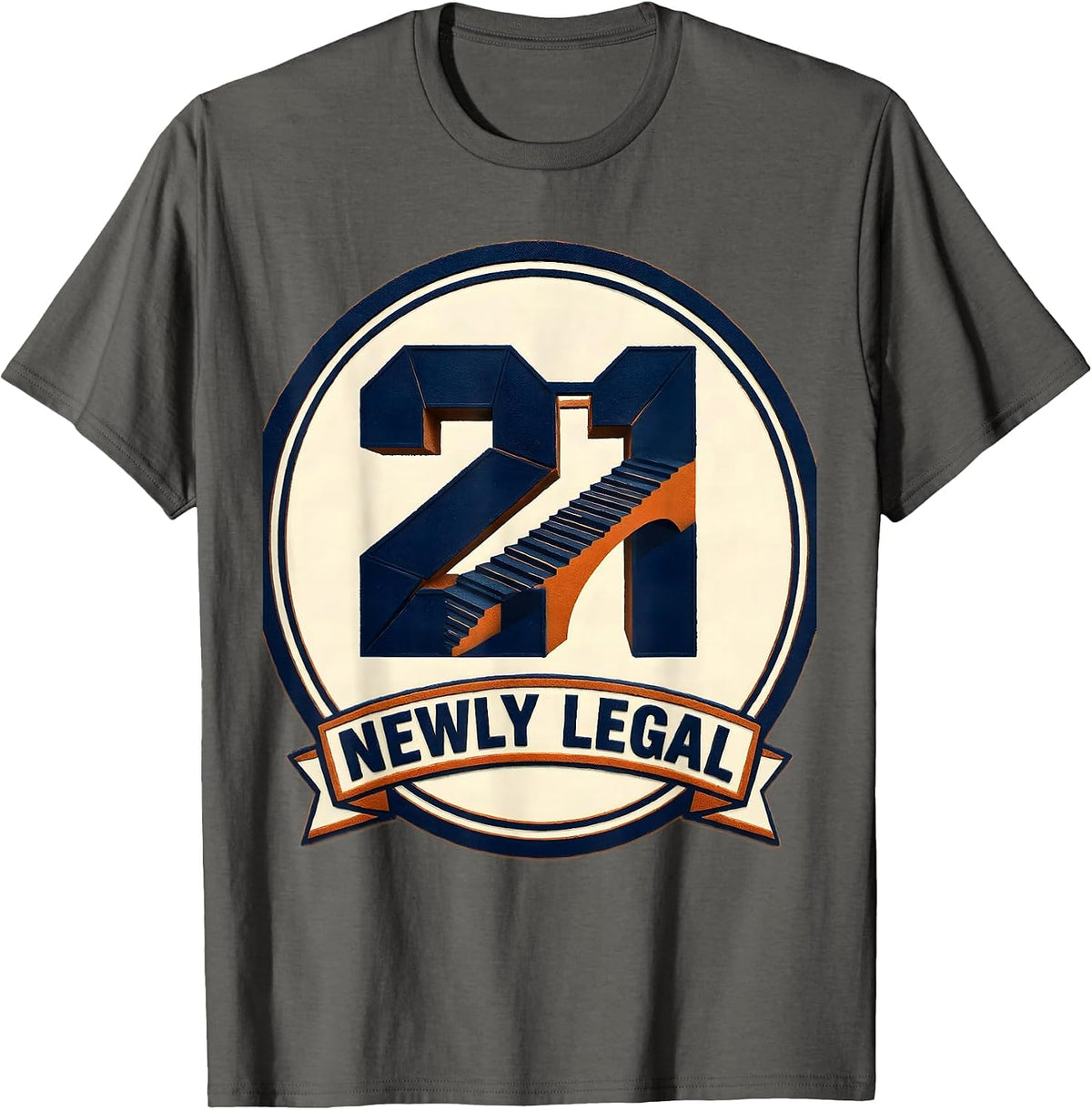 Men's Newly Legal Funny 21st Birthday Buy Me A Drink Party Humor T-Shirt - Asphalt Grey