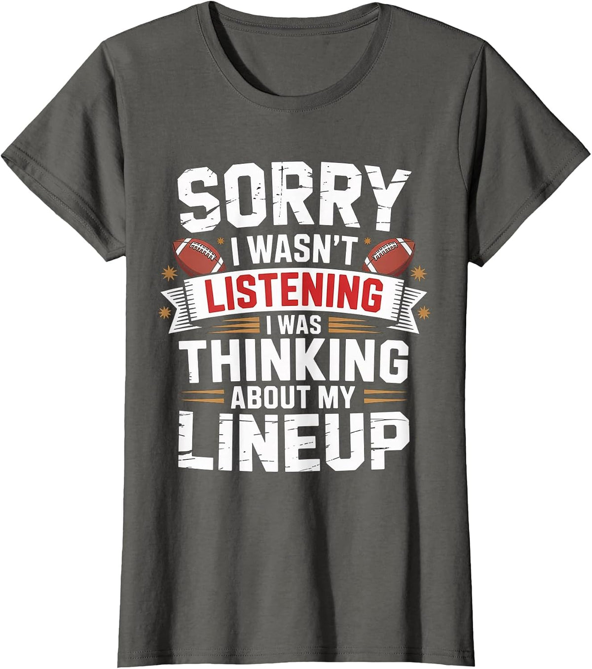 Funny Fantasy Football Player Outfit - Fantasy Football T-Shirt - Asphalt Grey