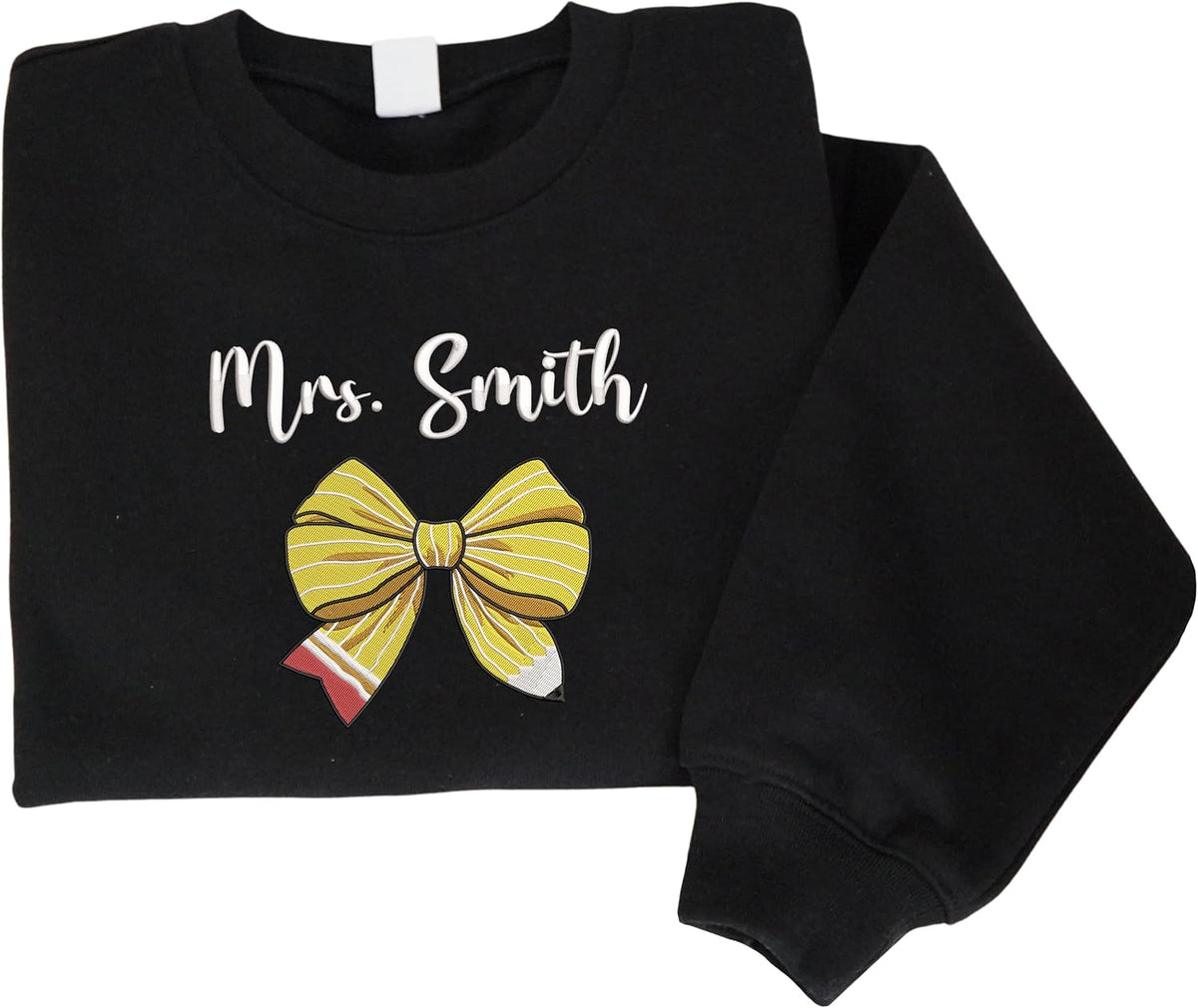 Embroidered Teacher Shirt, Teacher Sweatshirt, Back to School, First Day of School, Kindergaten, Preschool Teacher - Style