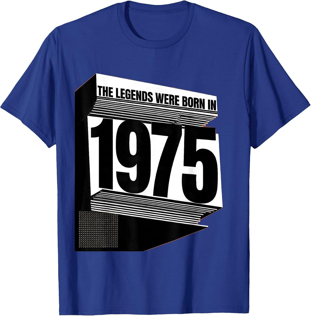 The Legends Were Born In 1975 Vintage Birthday Dad Gift T-Shirt - Royal Blue