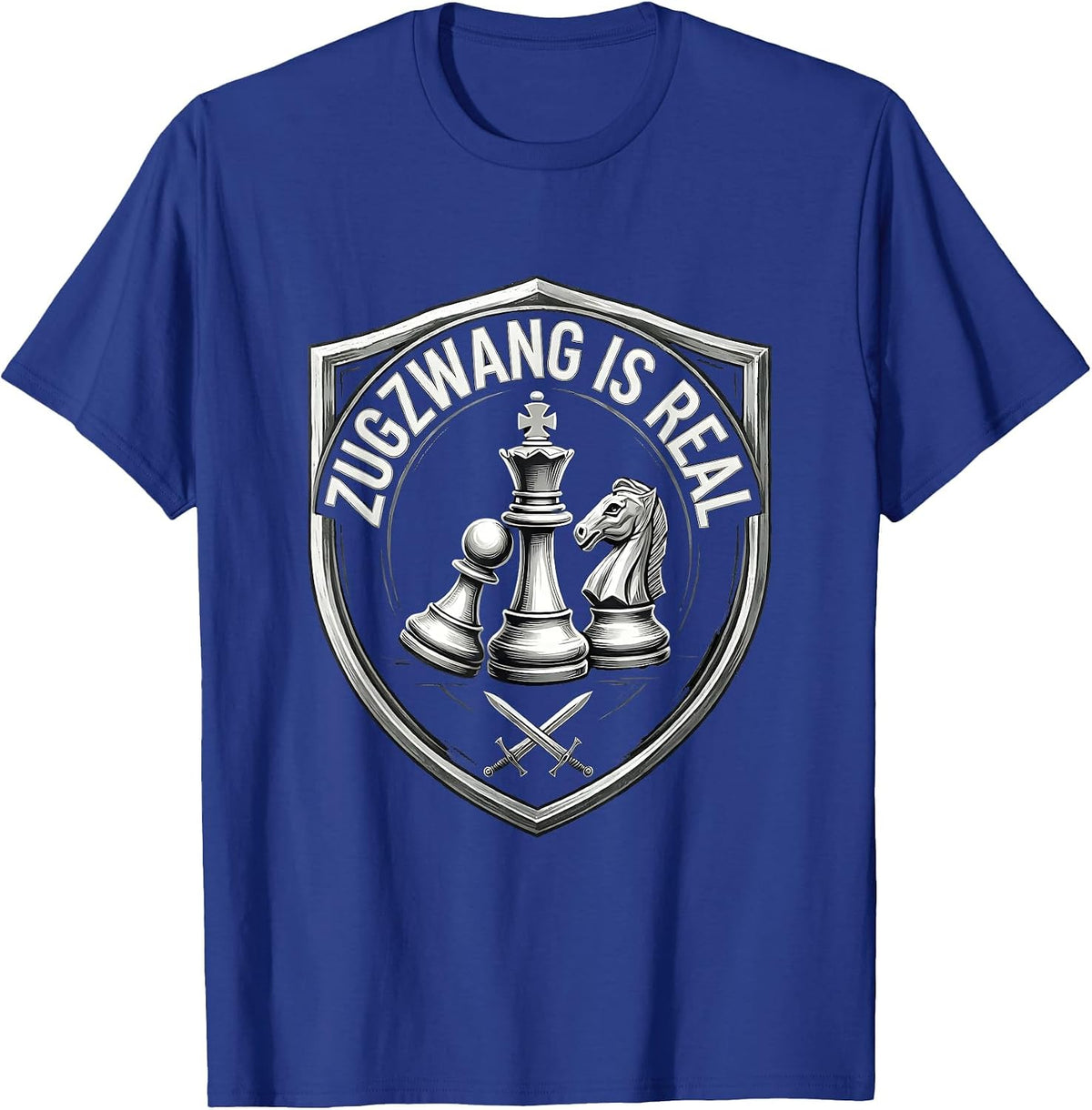 Zugzwang Is Real Chess Humor Design T-Shirt - Royal Blue