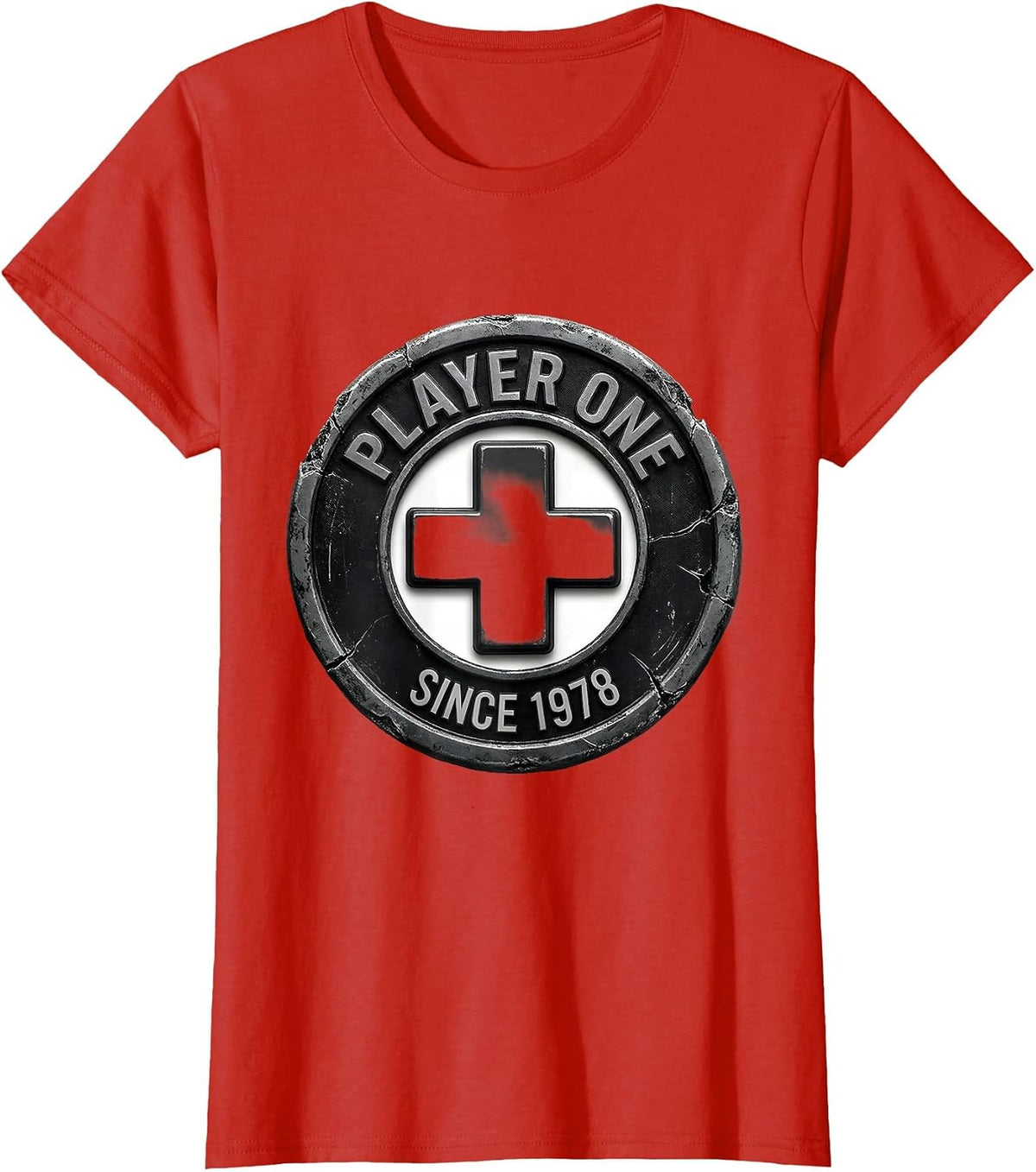 Women's Player One Since 1978 Vintage Gamer Birthday Gift 21 Year T-Shirt - Red