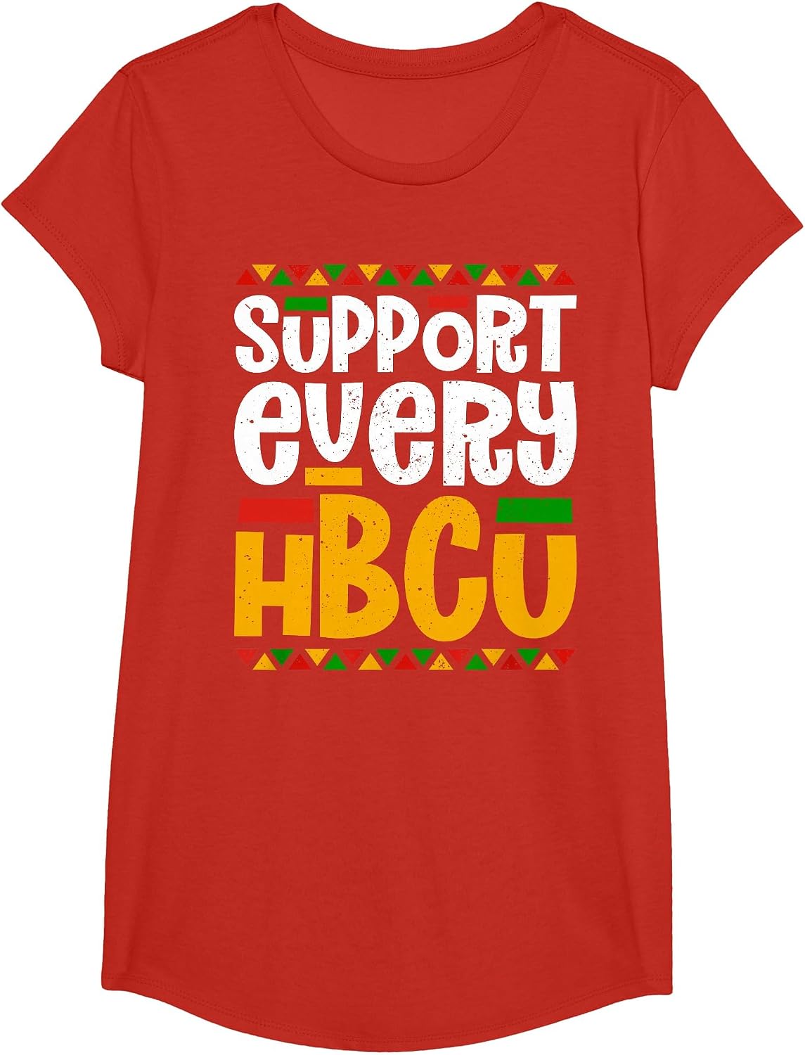 Support Every HBCU Historical Black College Student Alumni T-Shirt - Girls Red