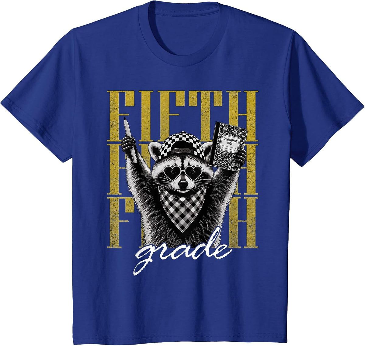 Fifth Grade Teacher 5th Grade Raccoon Back to School T-Shirt - Royal Blue