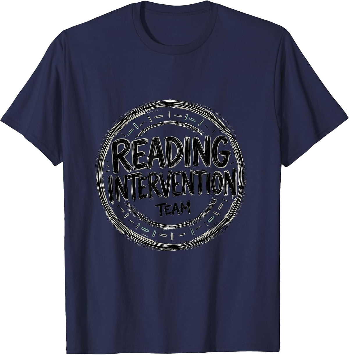 Reading Intervention Team Literacy Teacher Phonics Squad T-Shirt - Navy Blue