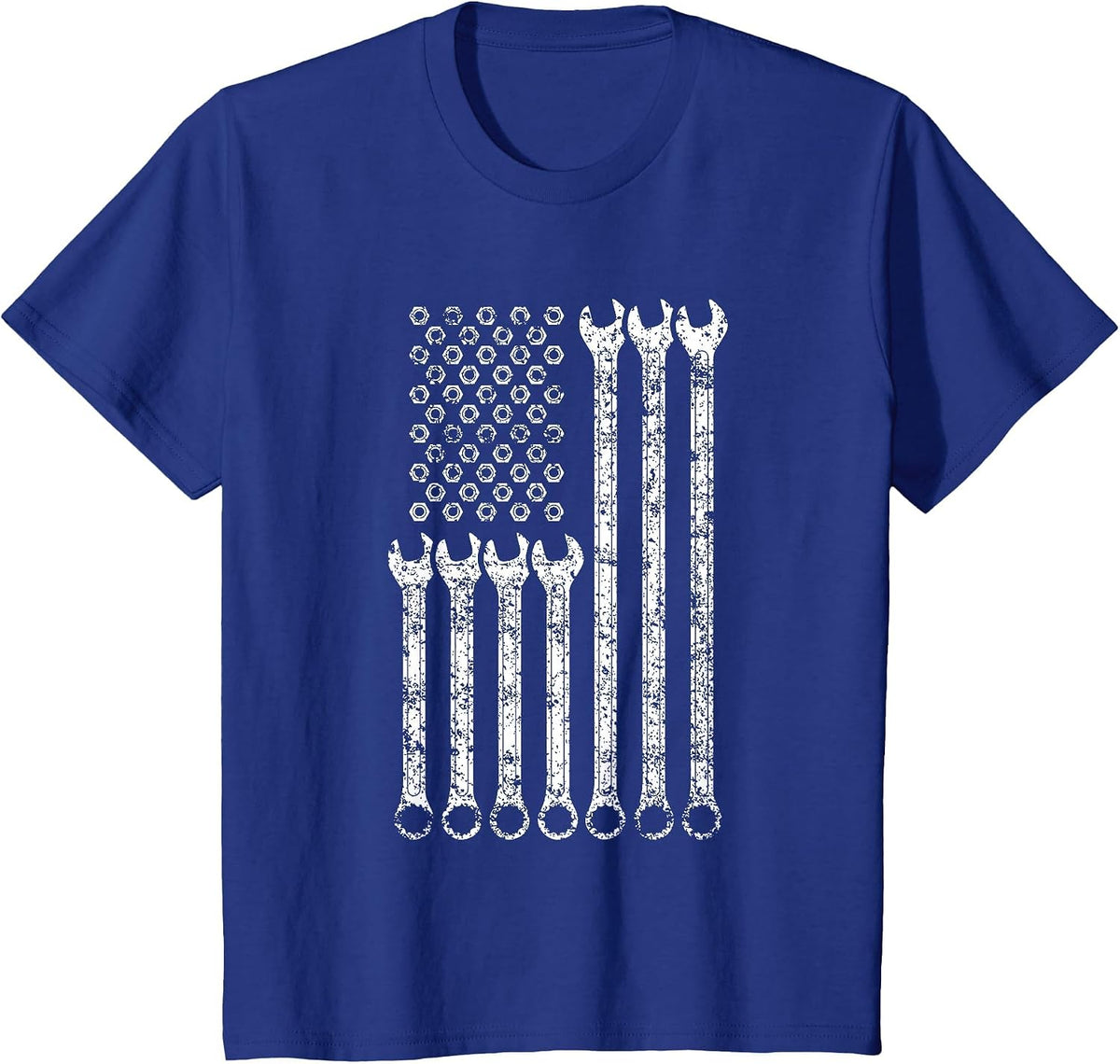 Flag USA Wrench for Men Tool Mechanic T-Shirt - Royal Blue