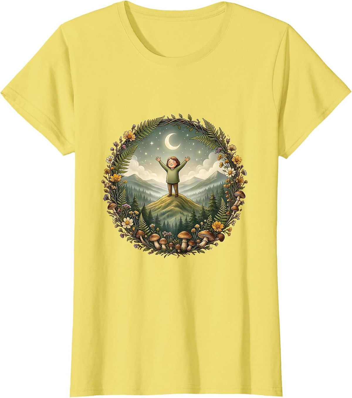 Down Syndrome Awareness Mountain Summit Climber T-Shirt - Lemon Yellow