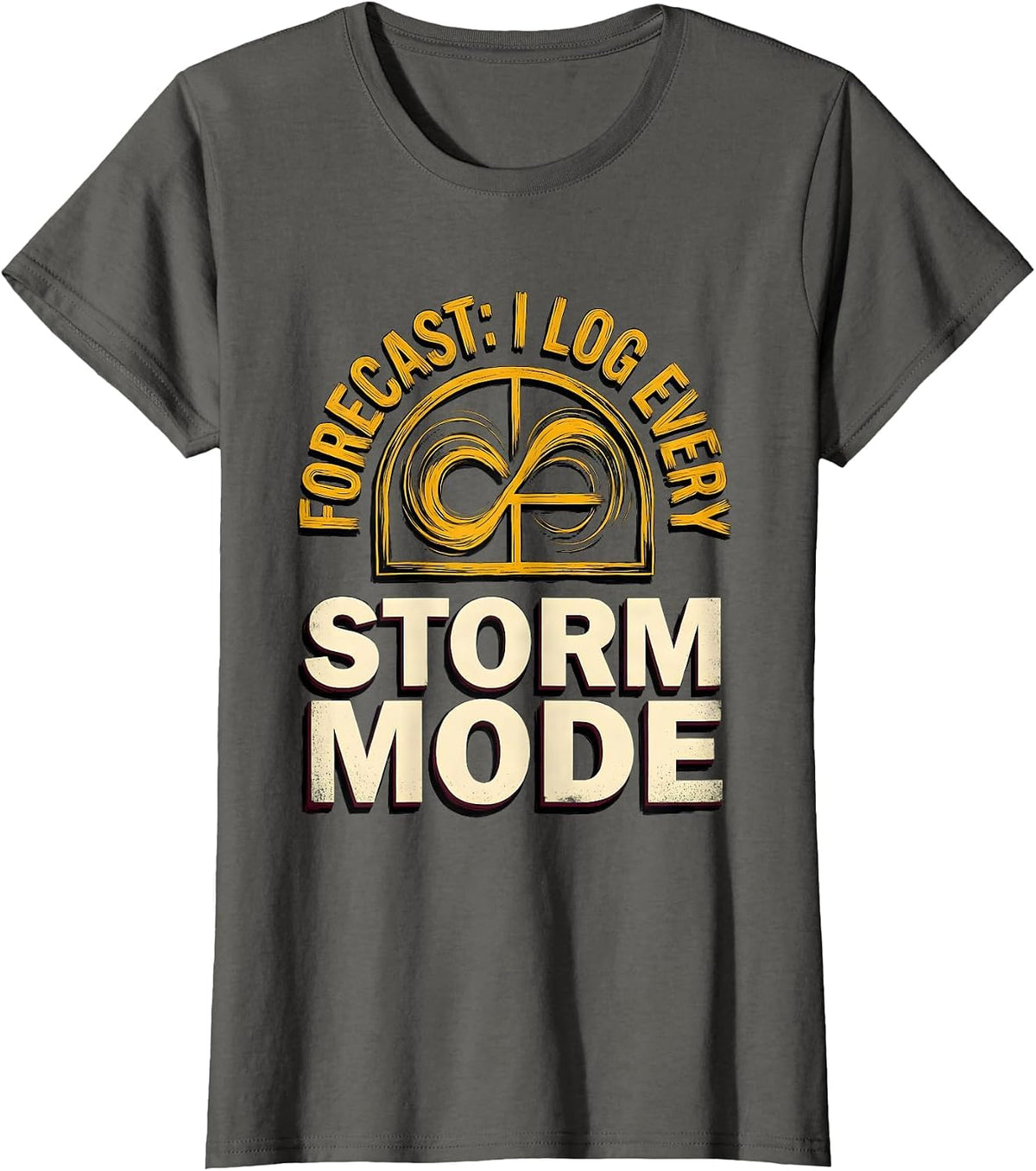 Women's Forecast: I Log Every Storm Mode Meteorology Enthusiast T-Shirt - Asphalt Grey