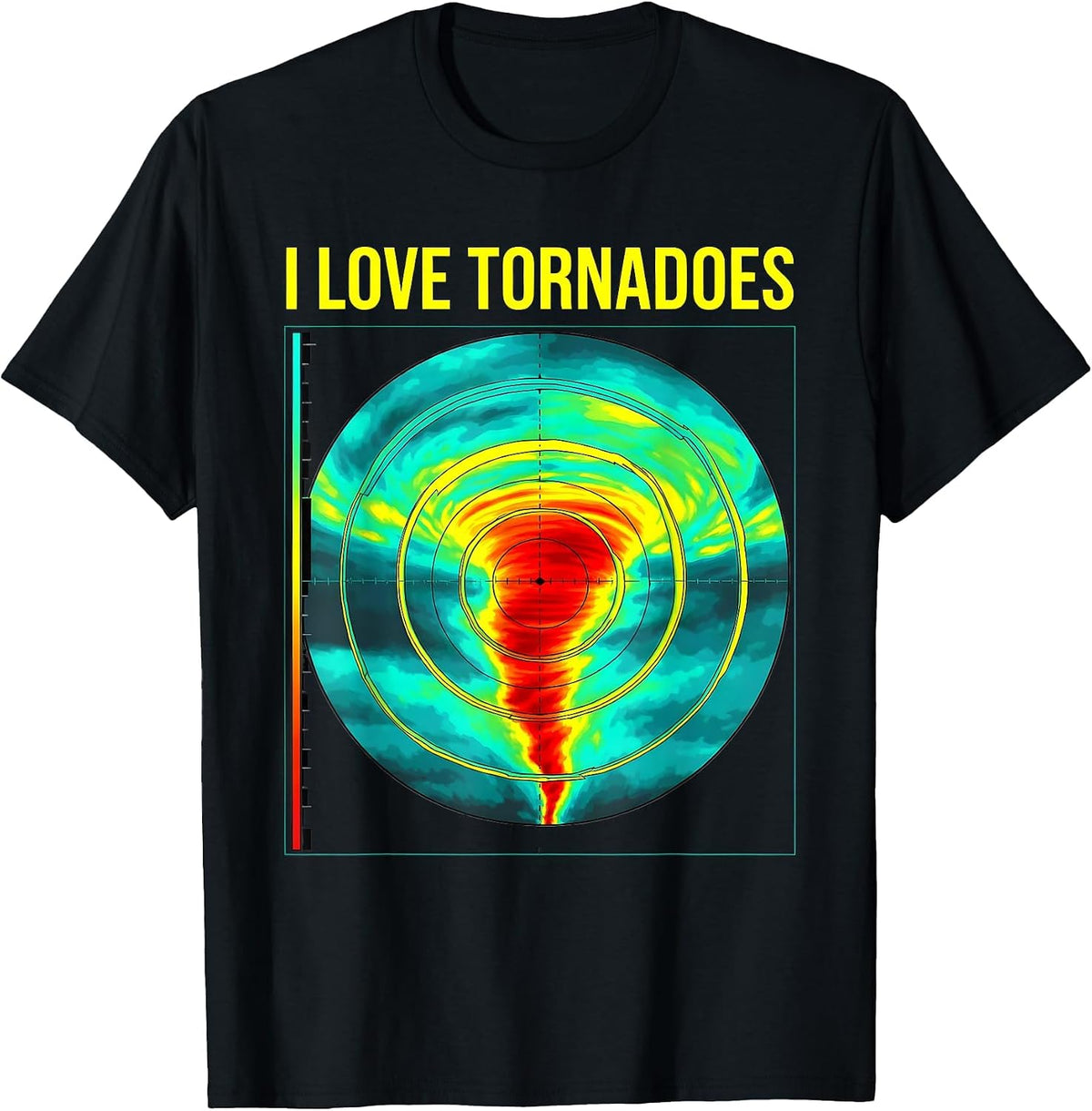 Men's I Love Tornadoes Funny Storm Chaser Meteorology Weather T-Shirt - Black