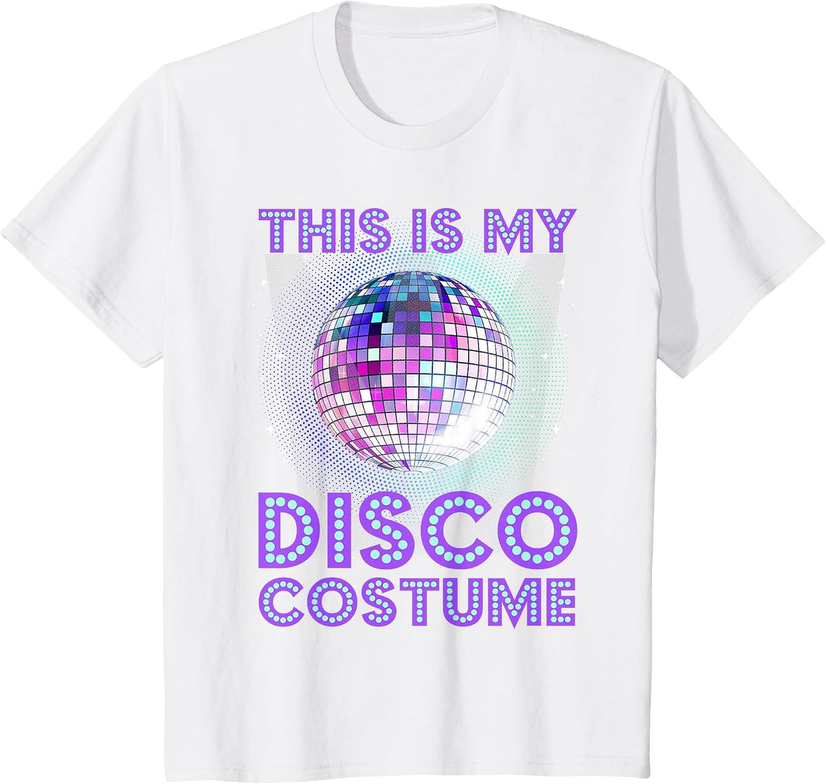 80s Disco Art for Men Women 70s Ball Costume Disco Dance T-Shirt - White