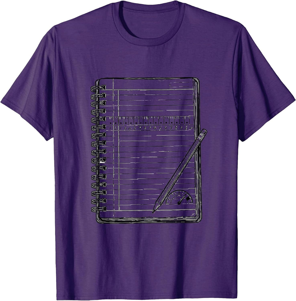 Men's Spiral Logbook Page Ham Radio Operator Hobbyist Humor T-Shirt - Purple