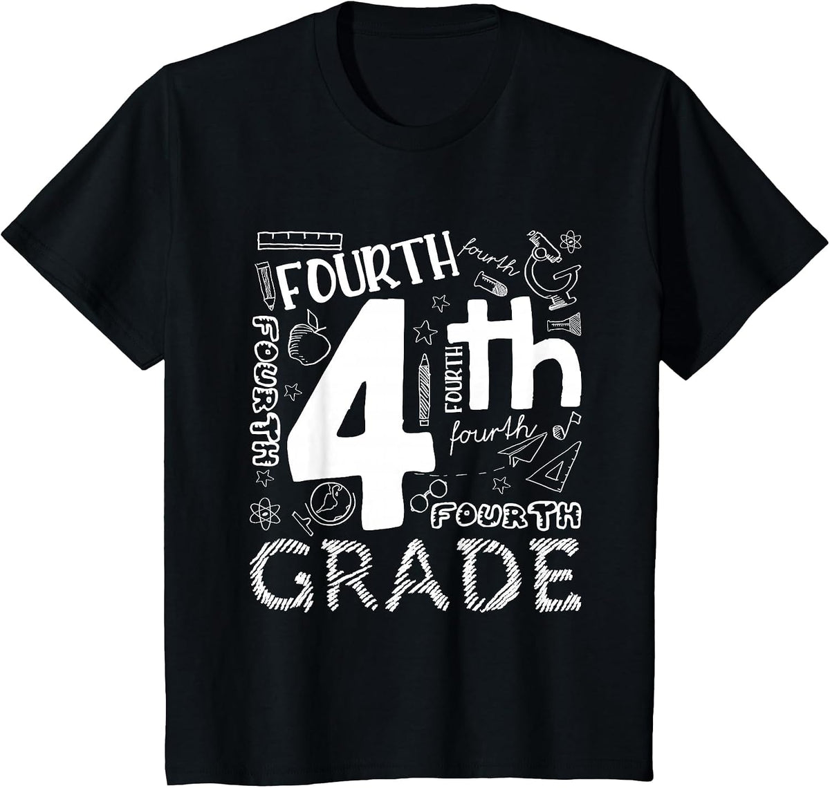 Hello 4th Grade Teacher Boys and Team Fourth Grade Girls T-Shirt - Black