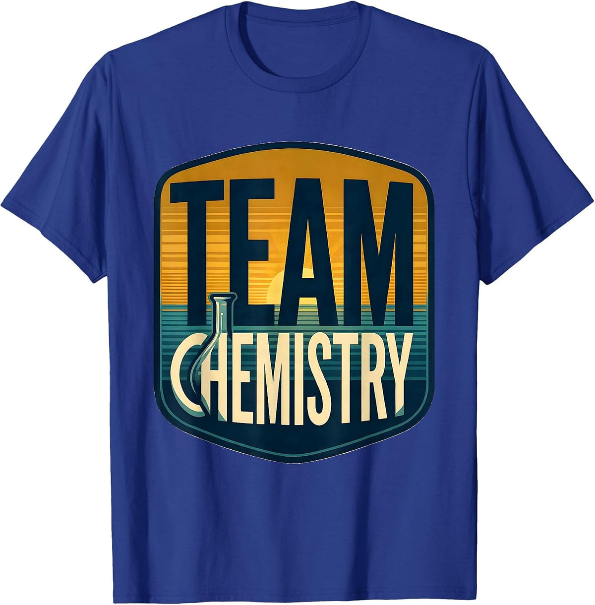 Men's Team Chemistry Retro STEAM Teacher Science Tech Pride T-Shirt - Royal Blue