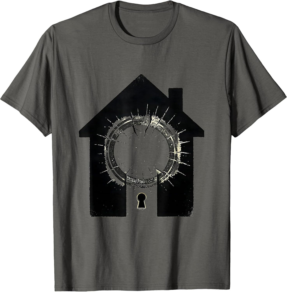 Men's Stamp on Door Realtor Humor Real Estate Agent Gift T-Shirt - Asphalt Grey