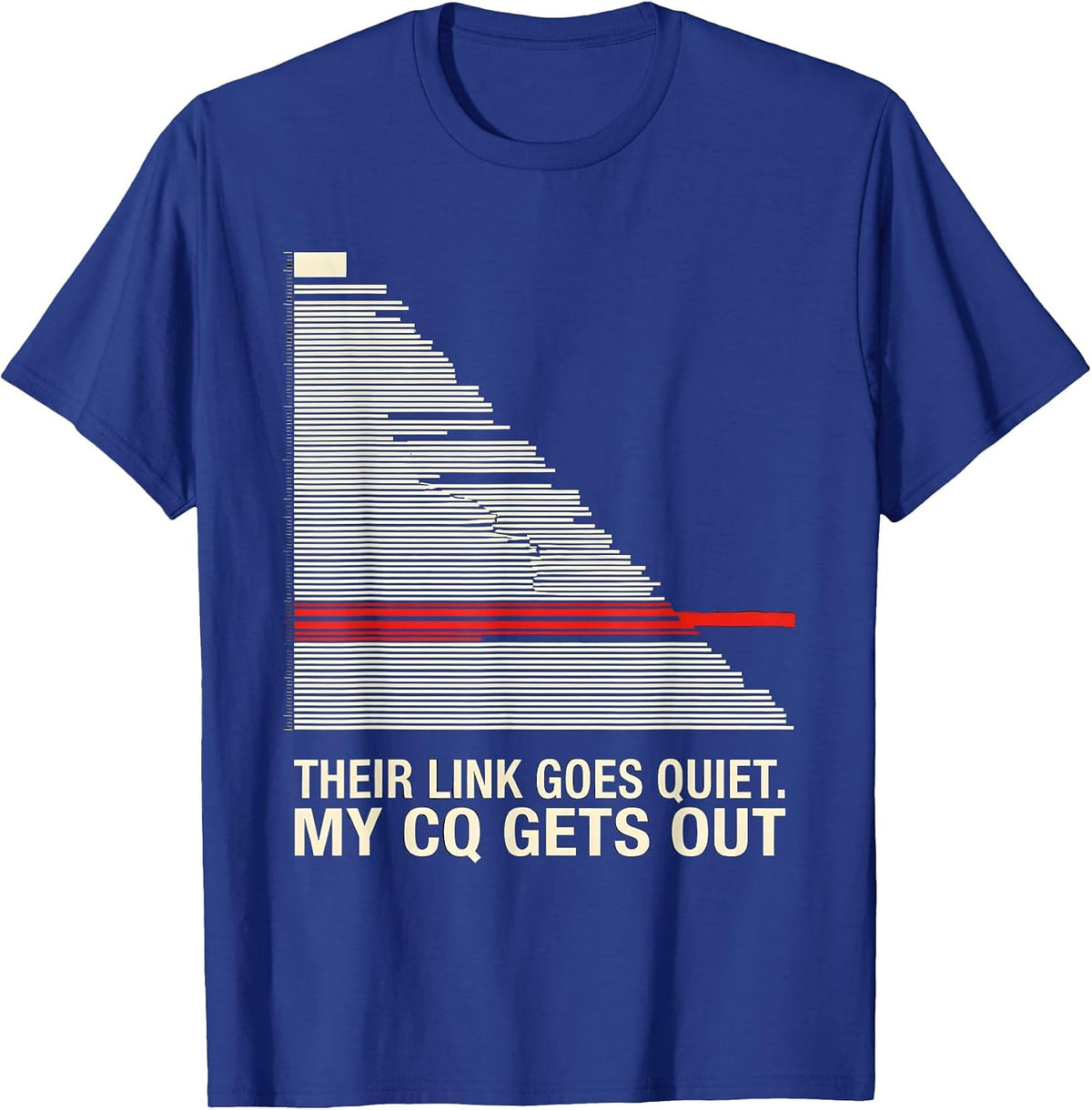 Their Link Goes Quiet My CQ Gets Out Funny Ham Radio T-Shirt - Royal Blue