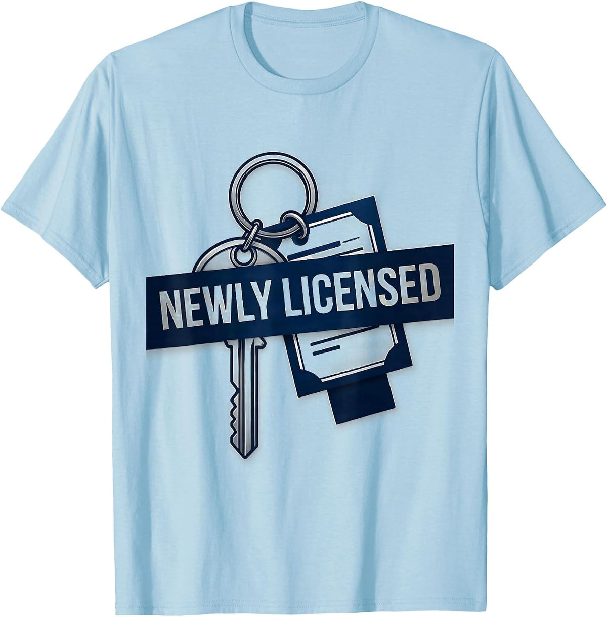 Men's Newly Licensed Funny Realtor Real Estate Agent Gift T-Shirt - Baby Blue
