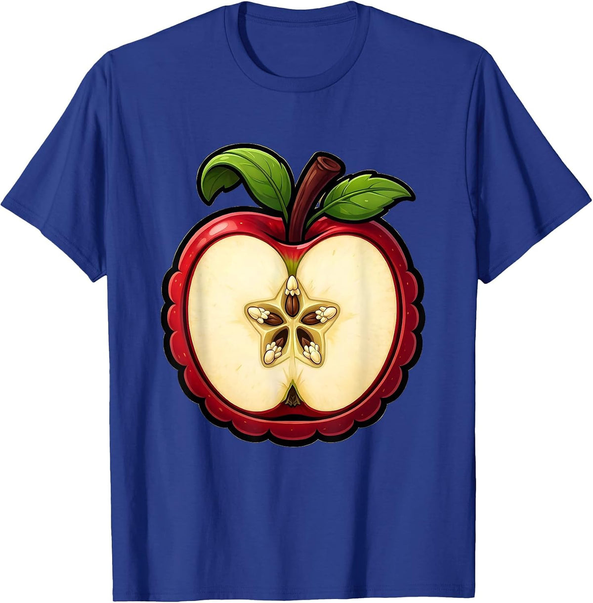 Apple Star Seed Pattern Play Is Learning Teacher T-Shirt - Royal Blue