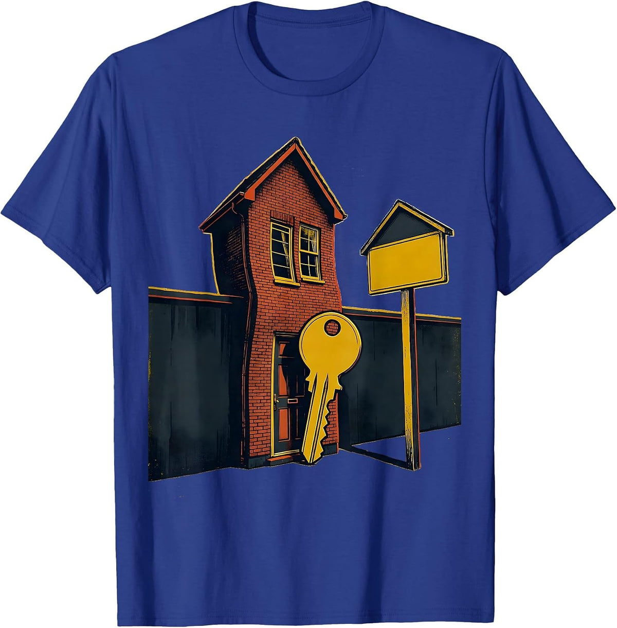 Too Small Key Realtor Humor Real Estate Agent Gift T-Shirt - Royal Blue