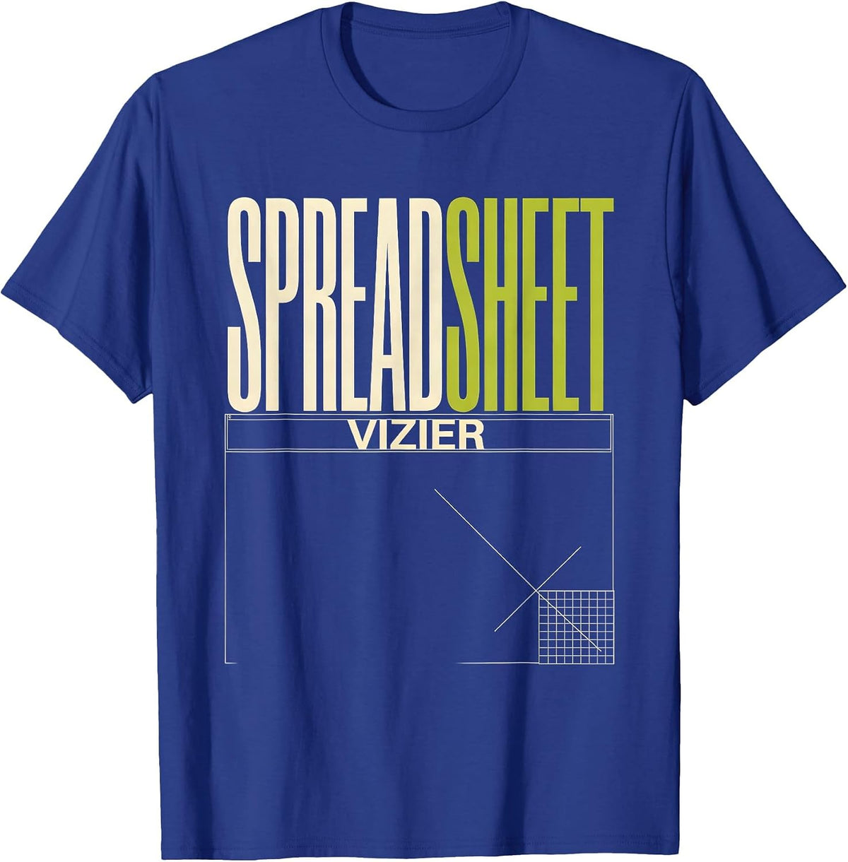 Men's Spreadsheet Vizier Funny Nerd Tech Worker Gift T-Shirt - Royal Blue