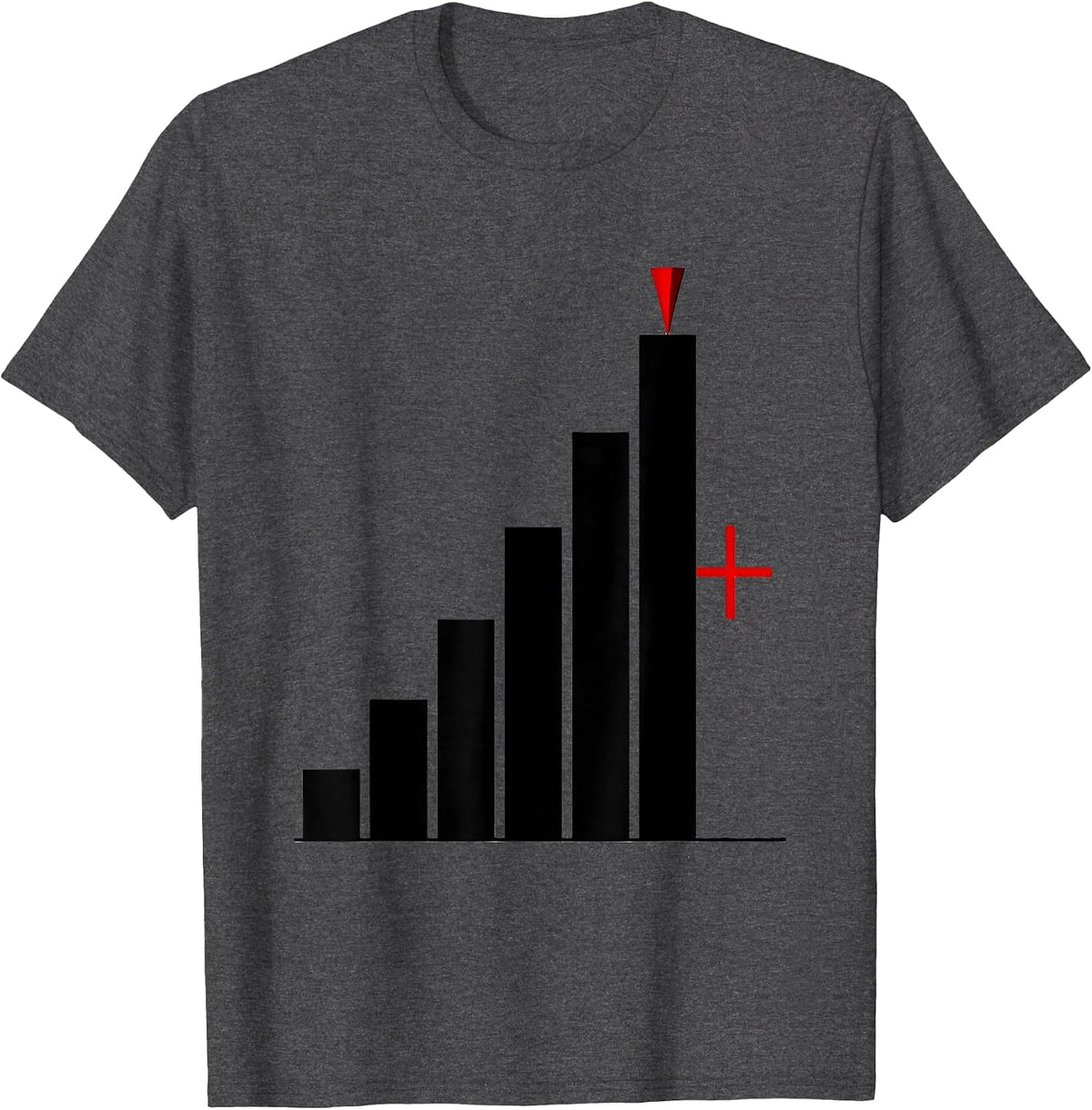 Men's Bar Graph Storm Chaser Tornado Meteorology Humor T-Shirt - Dark Heather Grey