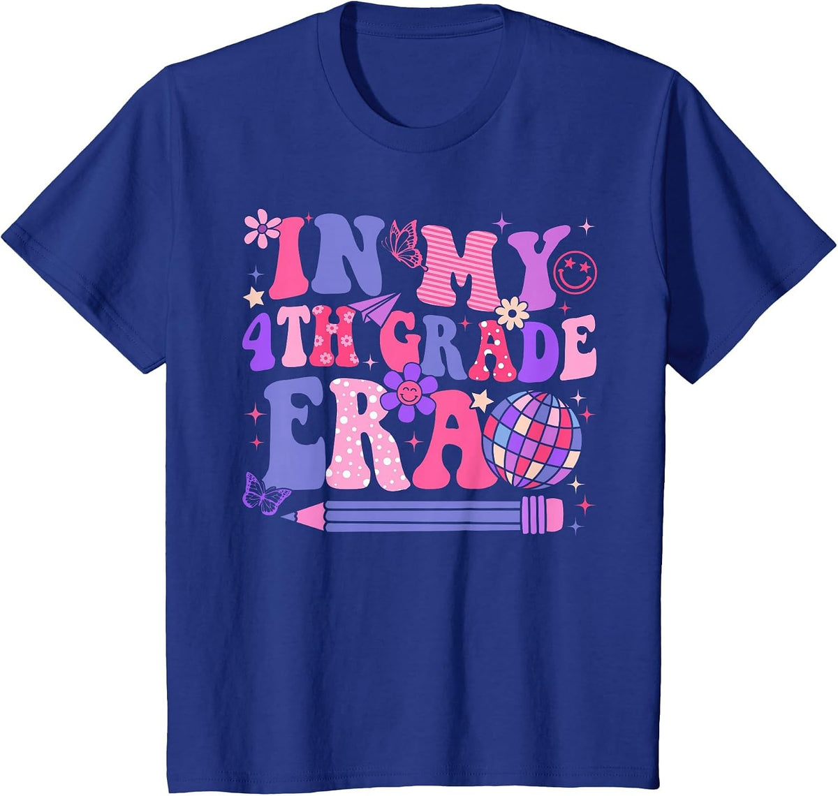 in My 4th Fourth Grade Era Back to School Teacher Women Girl T-Shirt - Royal Blue