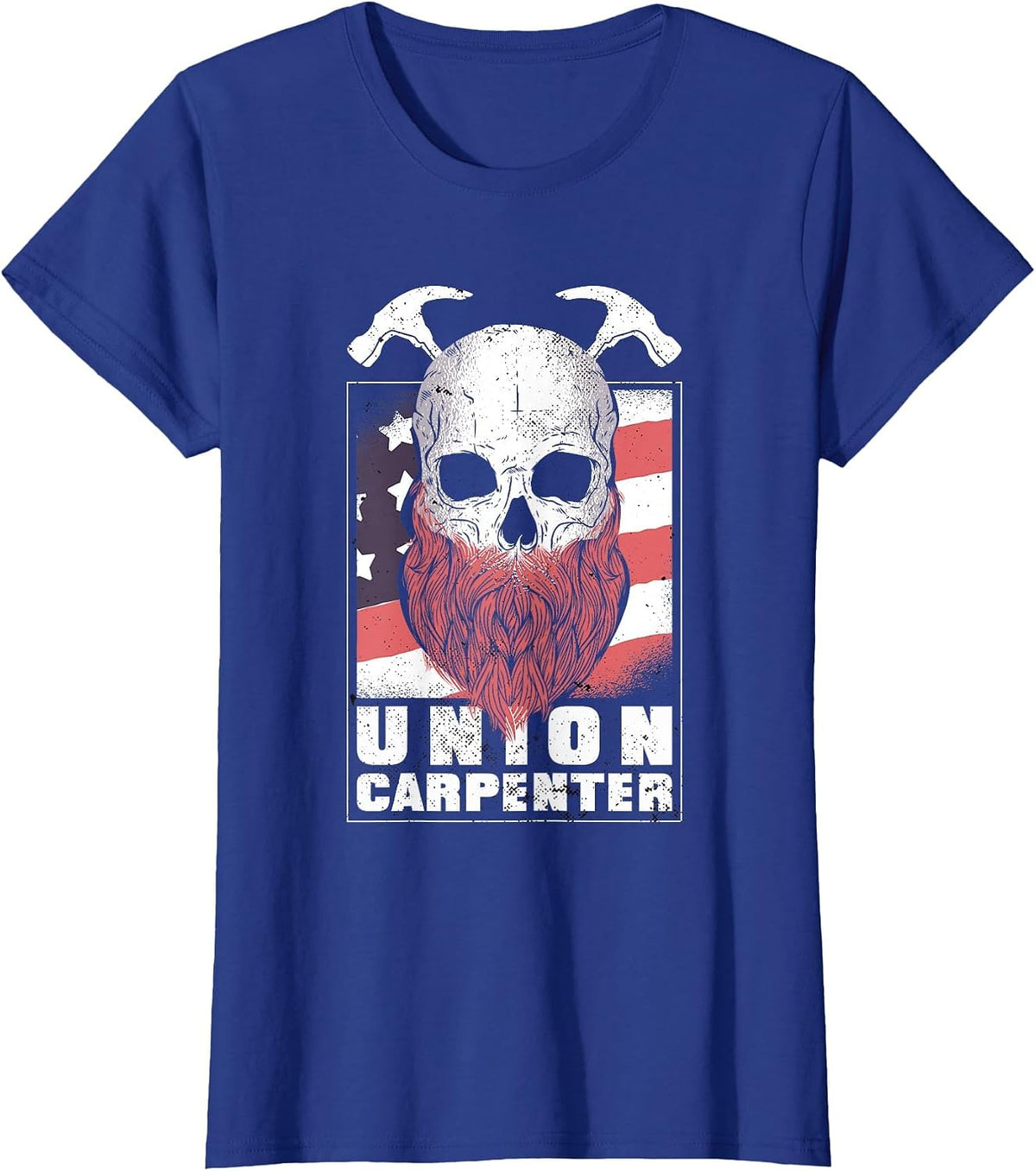 Union Carpenter Shirts for Men, American Men for Carpenters T-Shirt - Royal Blue