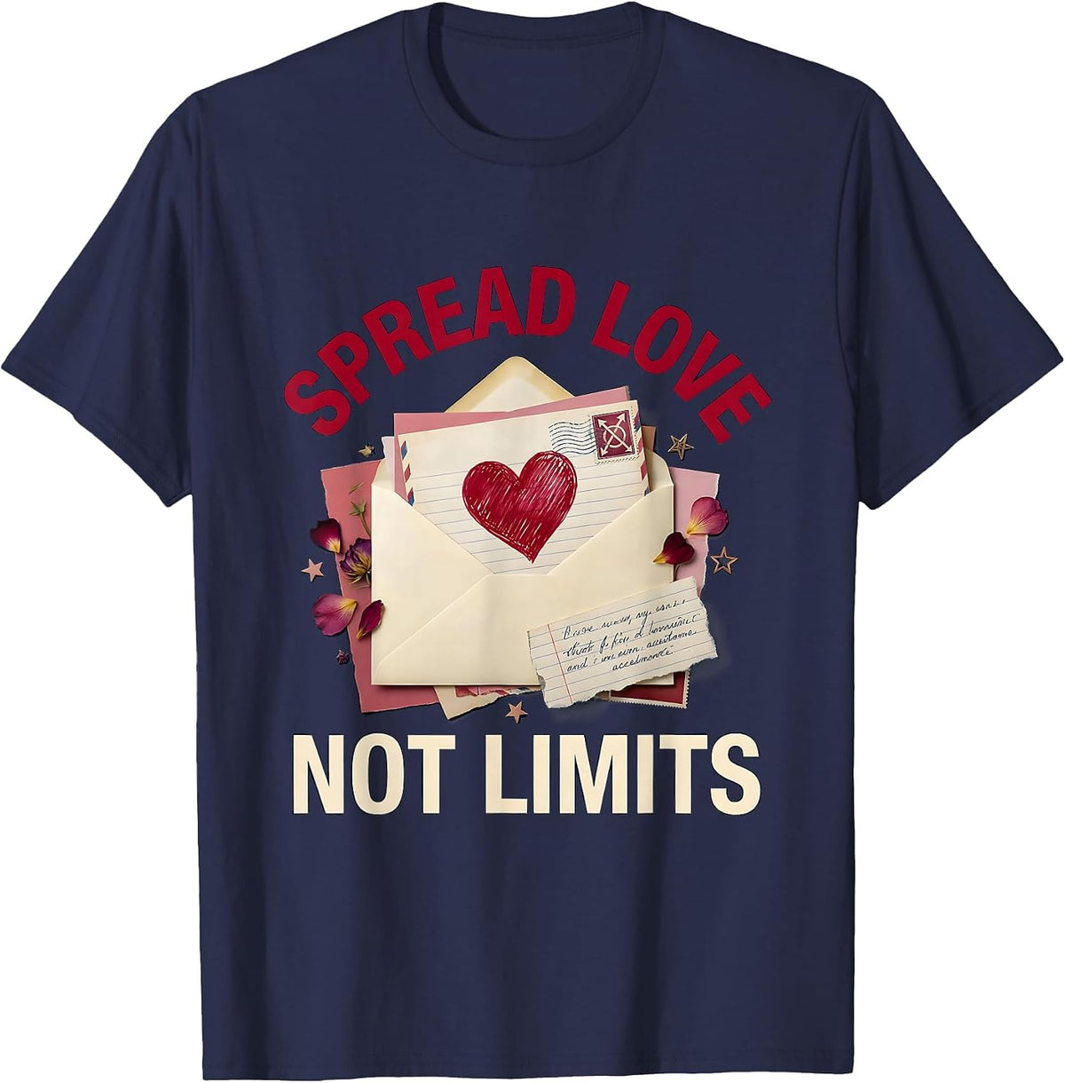 Men's Spread Love Not Limits Down Syndrome Awareness T-Shirt - Navy Blue