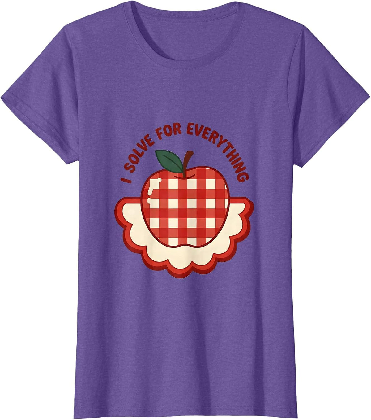 I Solve For Everything Math Teacher Design T-Shirt - Purple Heather