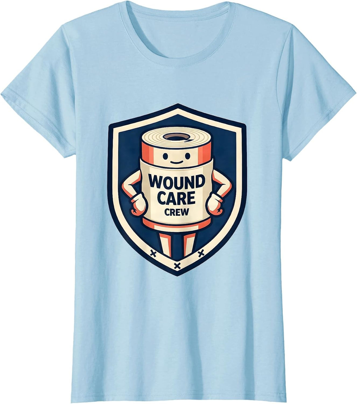 Wound Care Crew Nurse Healthcare Worker Appreciation Gift T-Shirt - Baby Blue