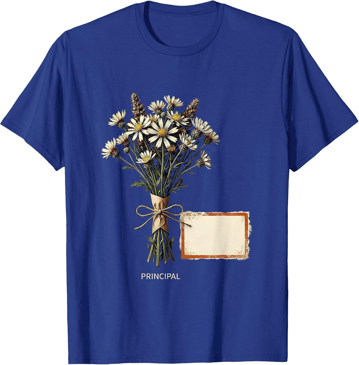 Men's Principal Rubber Stamp Teacher Gift School Start T-Shirt - Royal Blue