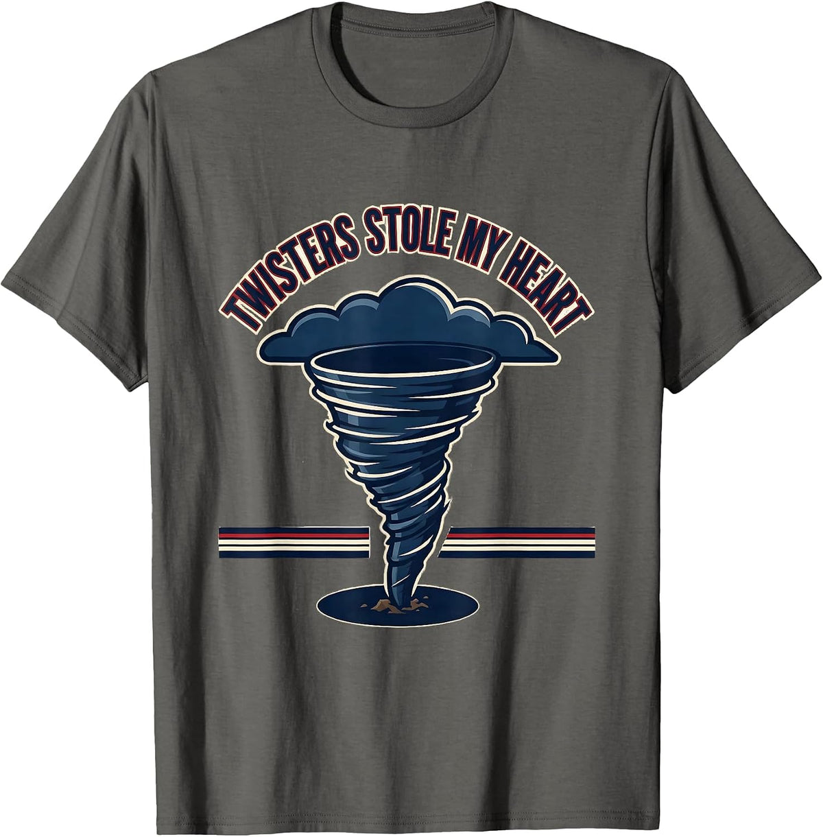 Men's Twisters Stole My Heart Sports Storm Chaser Tornado T-Shirt - Asphalt Grey