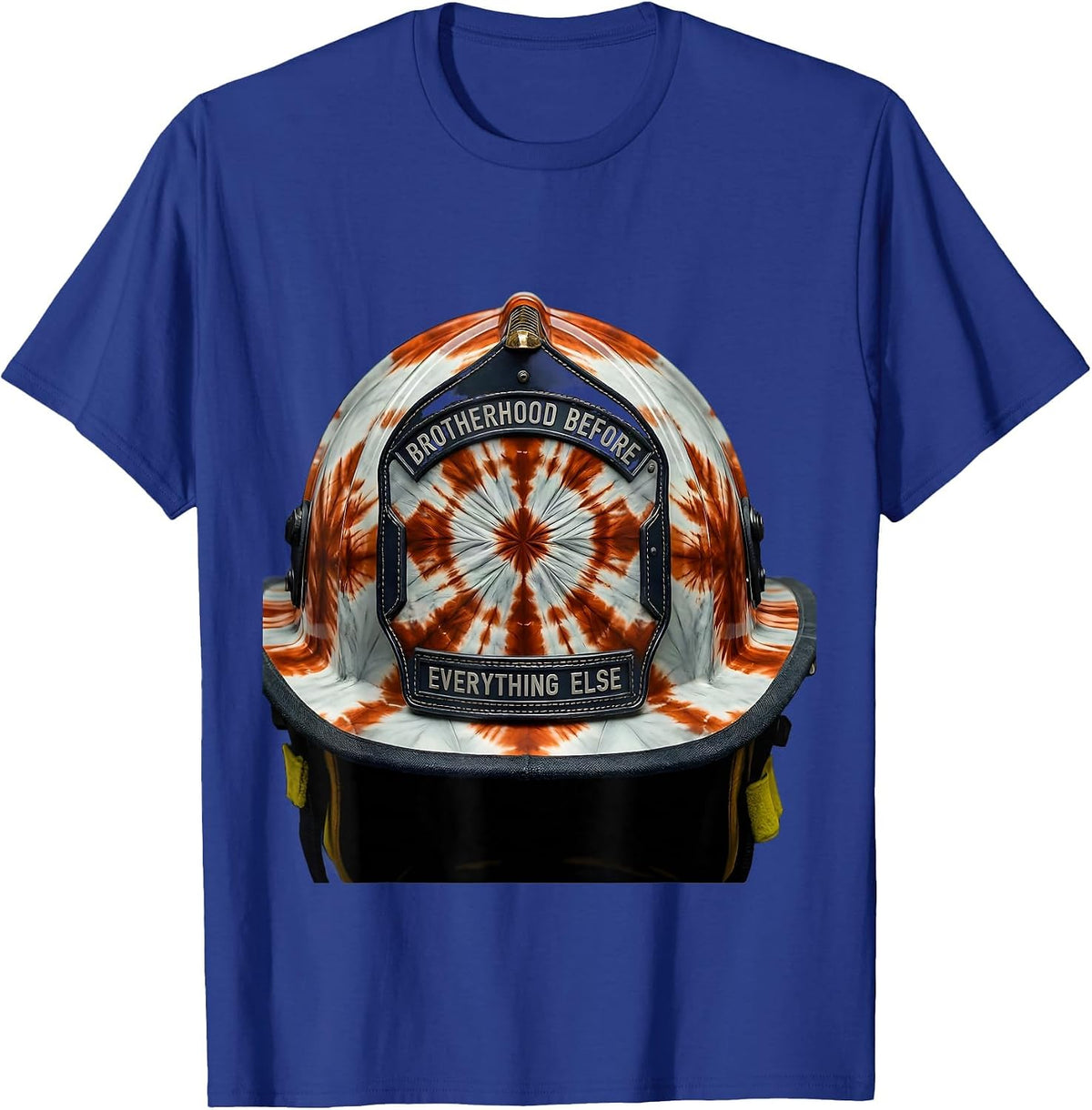 Brotherhood Before Everything Firefighter Design T-Shirt - Royal Blue