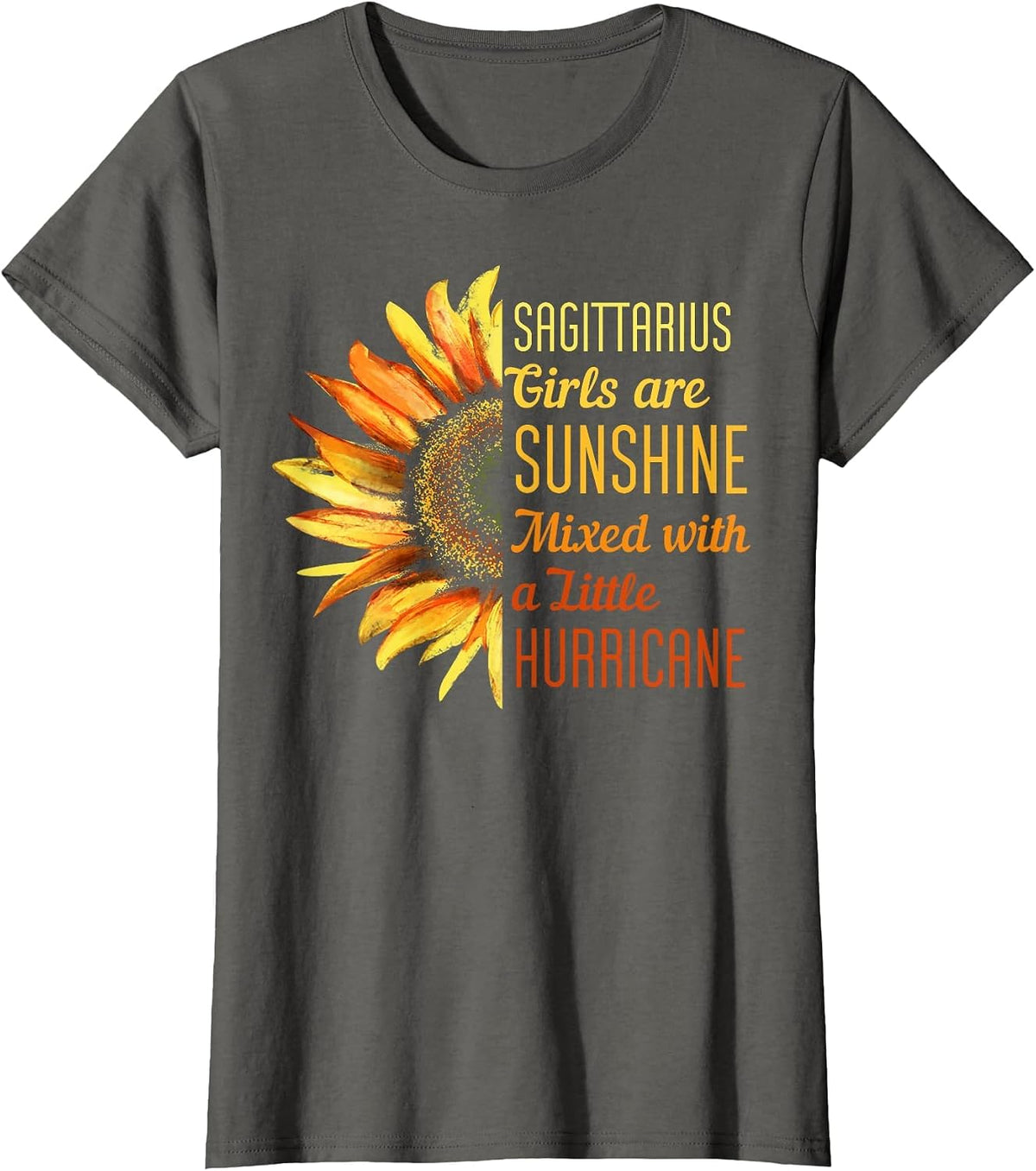 Sagittarius Zodiac Sign November December Birthday Women T-Shirt - Asphalt Grey