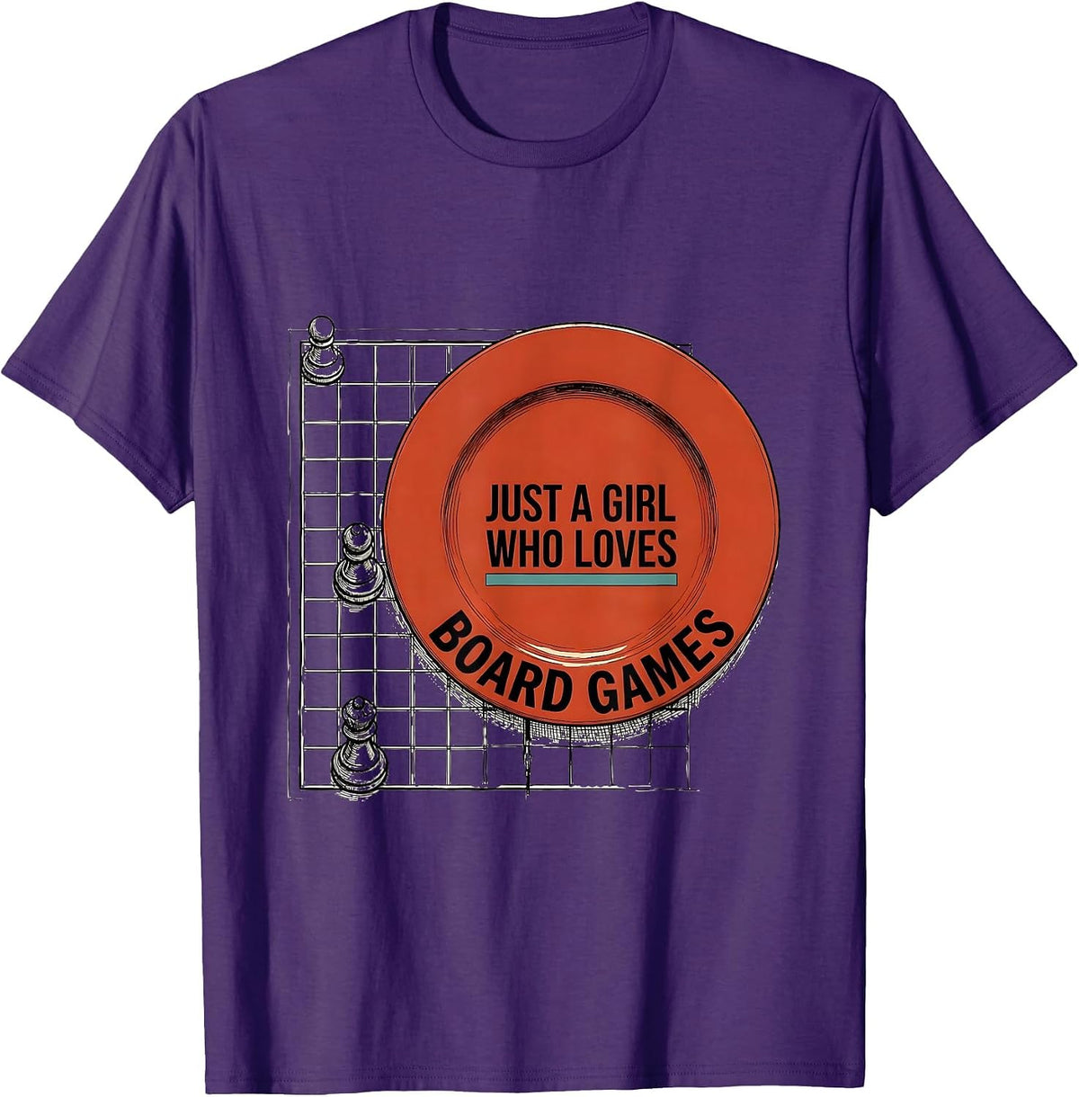 Just A Girl Who Loves Board Games Funny Fan Humor T-Shirt - Purple